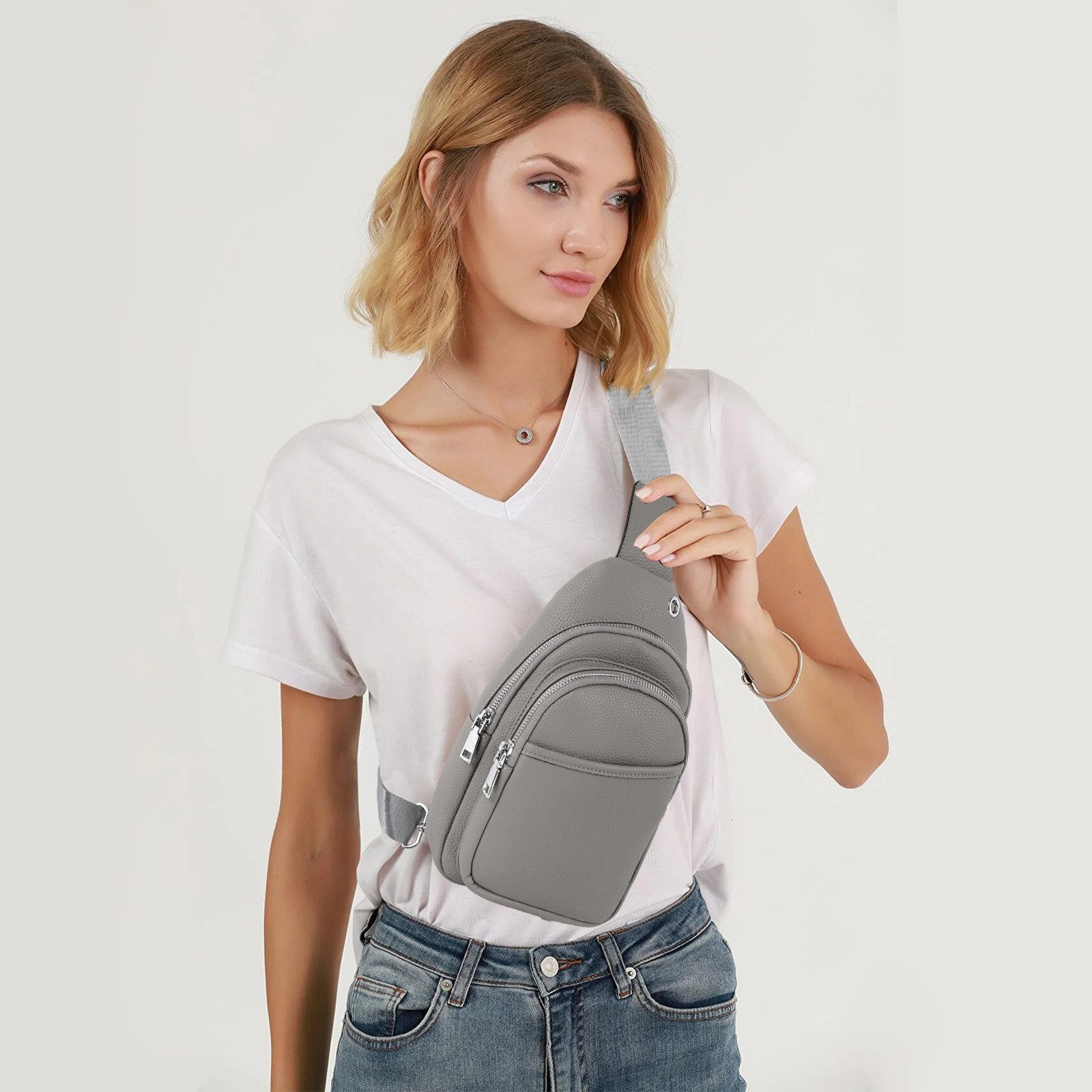 TAN.TOMI Bauchtasche Umhängetasche Damen Brusttasche Sling günstig online kaufen