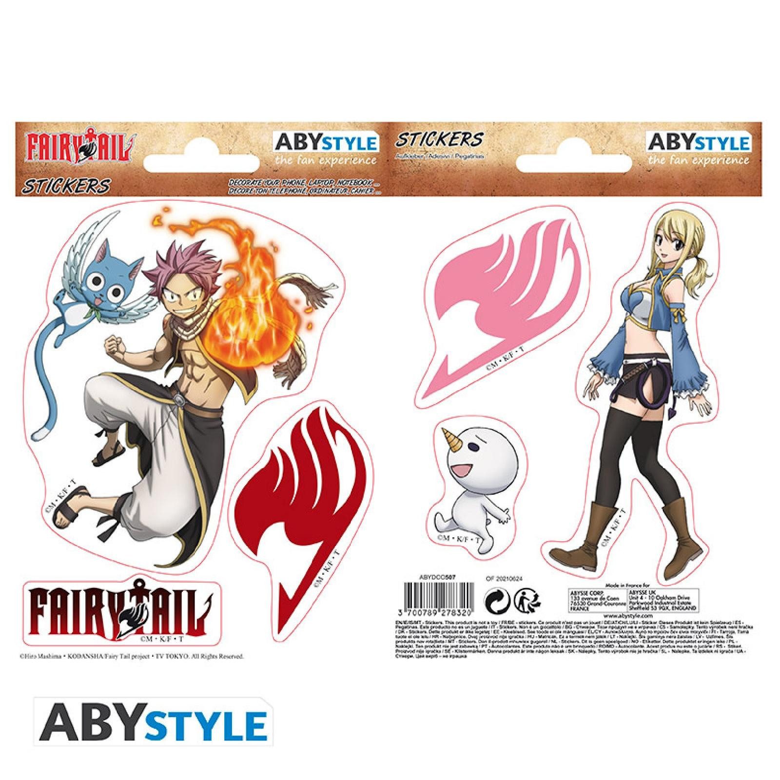 ABYstyle Sticker FAIRY TAIL - Stickers - 16x11cm/ 2 sheets - Natsu & Lucy