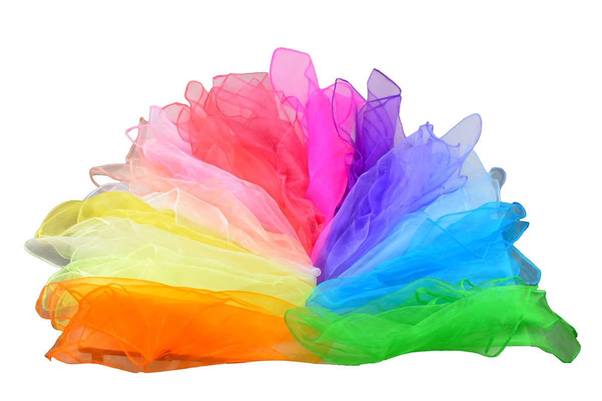 SportFit Spiel Rhythmiktücher Regenbogen