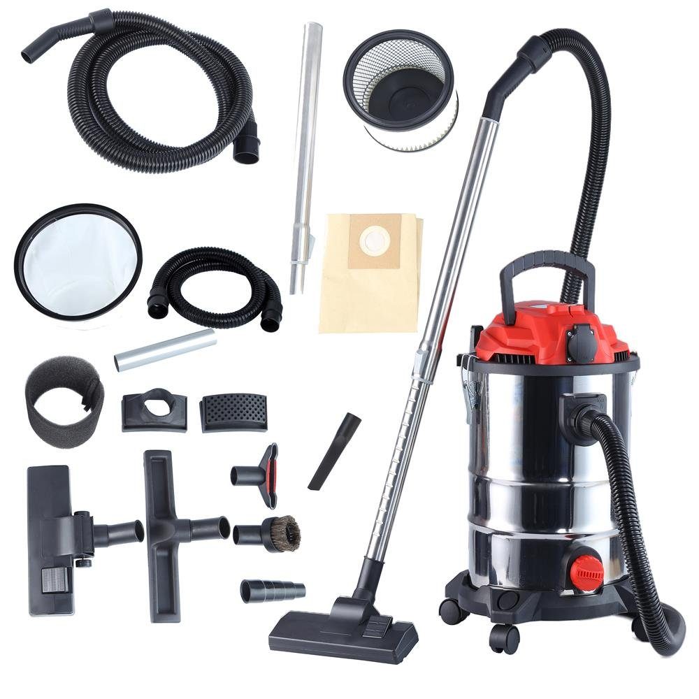Camry Nass-Trocken-Sauger CR 7045, Werkzeugadapter, HEPA, Blasfunktion, Aschesauger, Edelstahl