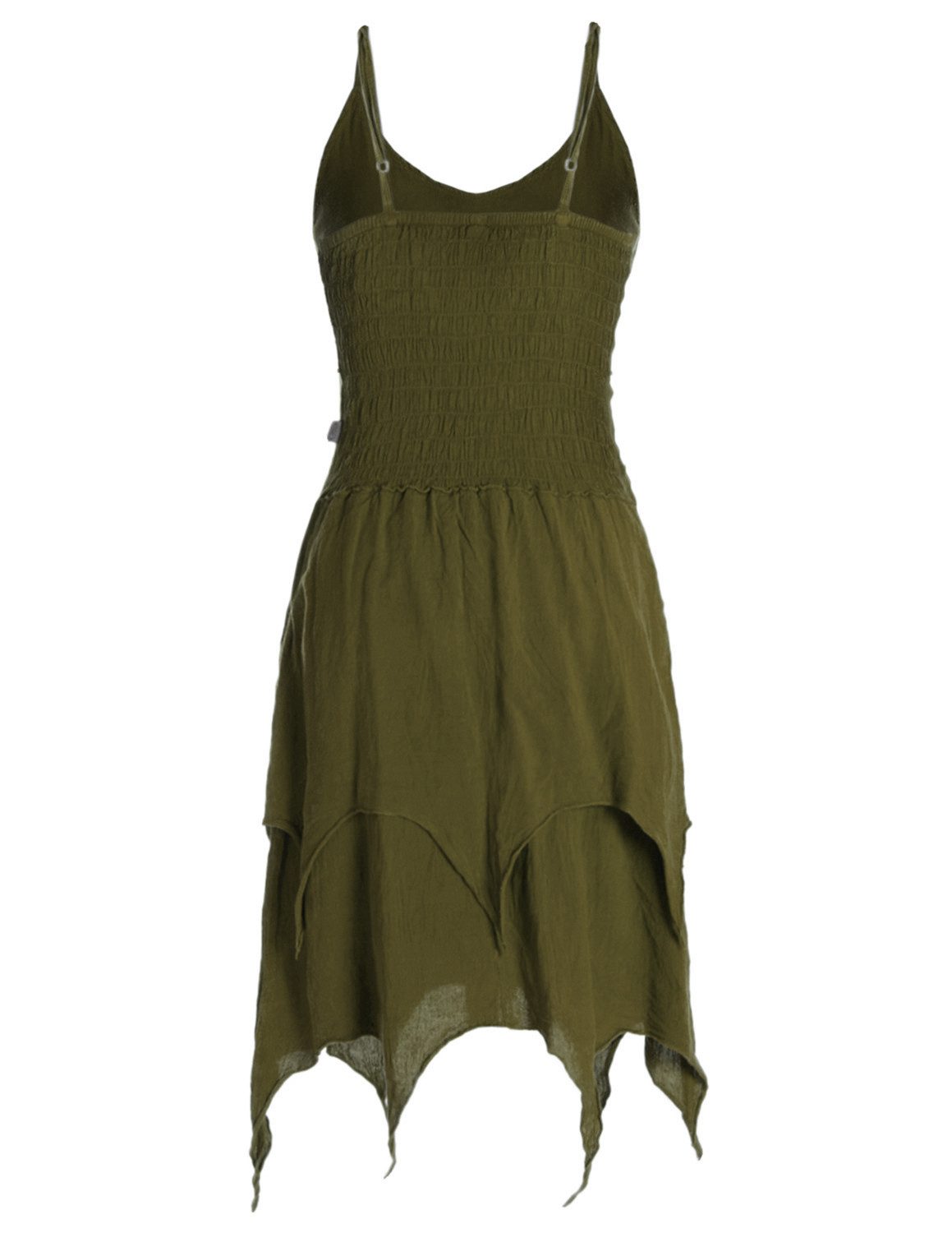 Vishes Zipfelkleid Sommerkleid Lagenlook Baumwolle Spaghettiträger Alternative Mode, Boho, Hippie, Ethno, Festival – Bild 2 von 4