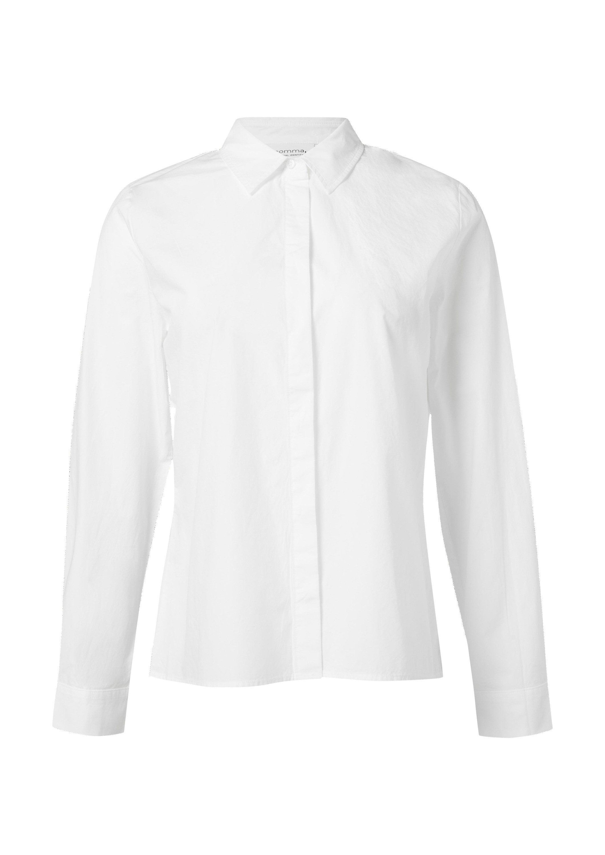 comma Langarmbluse Bluse Hemdbluse mit Raff-Detail im Rücken günstig online kaufen