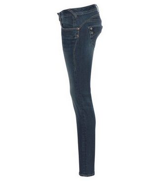 Herrlicher Regular-fit-Jeans Herrlicher Piper Slim Fit-Hose stylische Damen Jeans mit zerrissenen Details Freizeit-Hose Dunkelblau