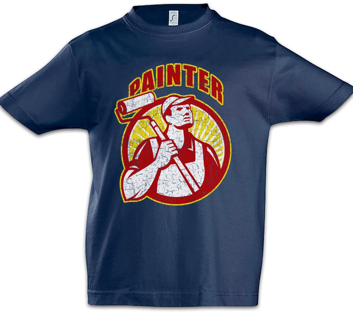 Print-Shirt Painter IX Kinder T-Shirt Maler Artist Lackierer Handwerk Künstler