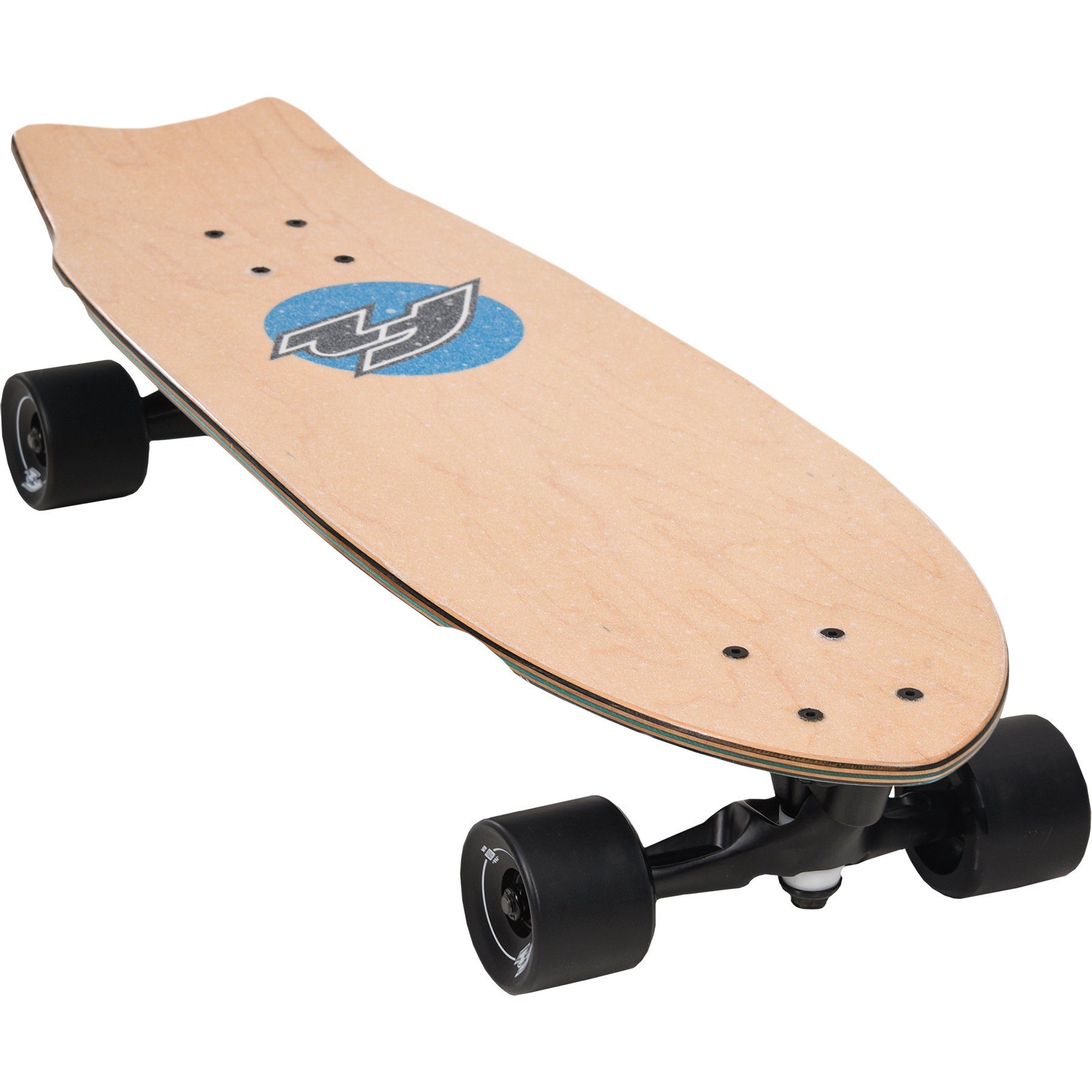 F2 Skateboard Carving Board 9'' (Set, Werkzeugschlüssel, vormontierte Achse inkl. Rollen)