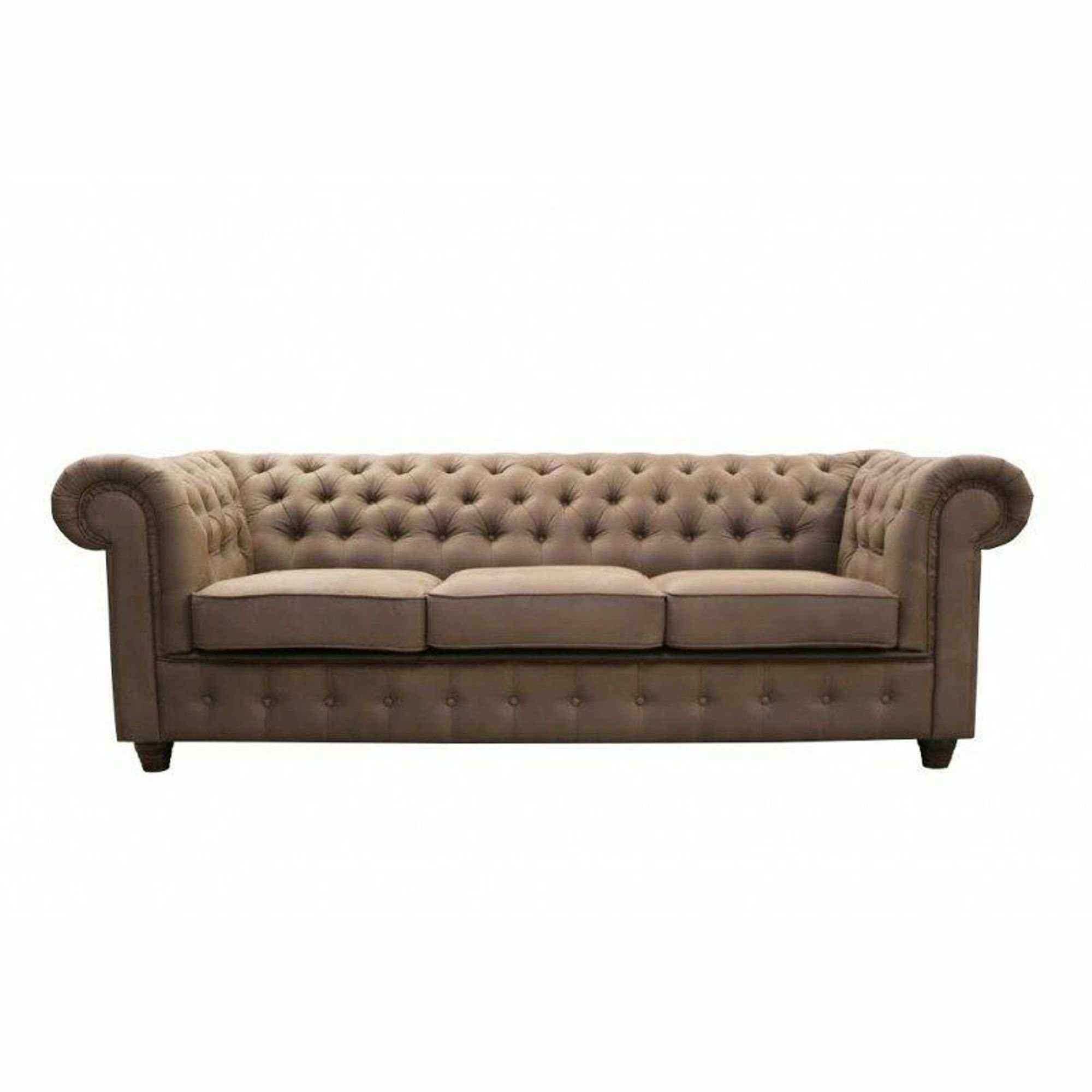 in 3-er luxus Design Chesterfield Couch Made Taupe Chesterfield-Sofa Sofort JVmoebel Neu, Europe Modern