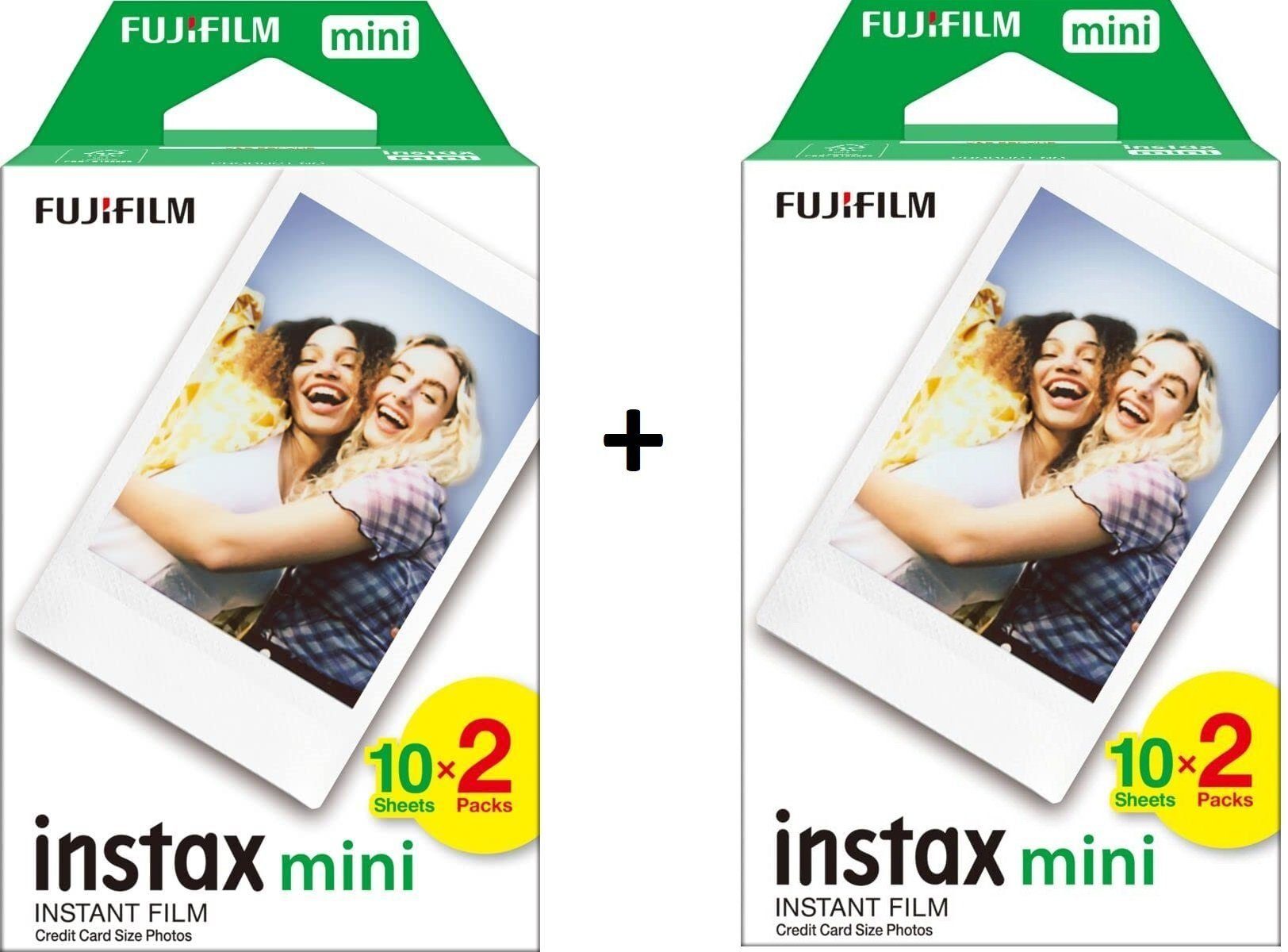 Fujitsu 2x Fuji Instax Mini Film Doppelpack Sofortbildkamera (insgesamt 40 Filme)