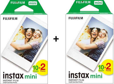 2x Fuji Instax Mini Film Doppelpack Sofortbildkamera (insgesamt 40 Filme)