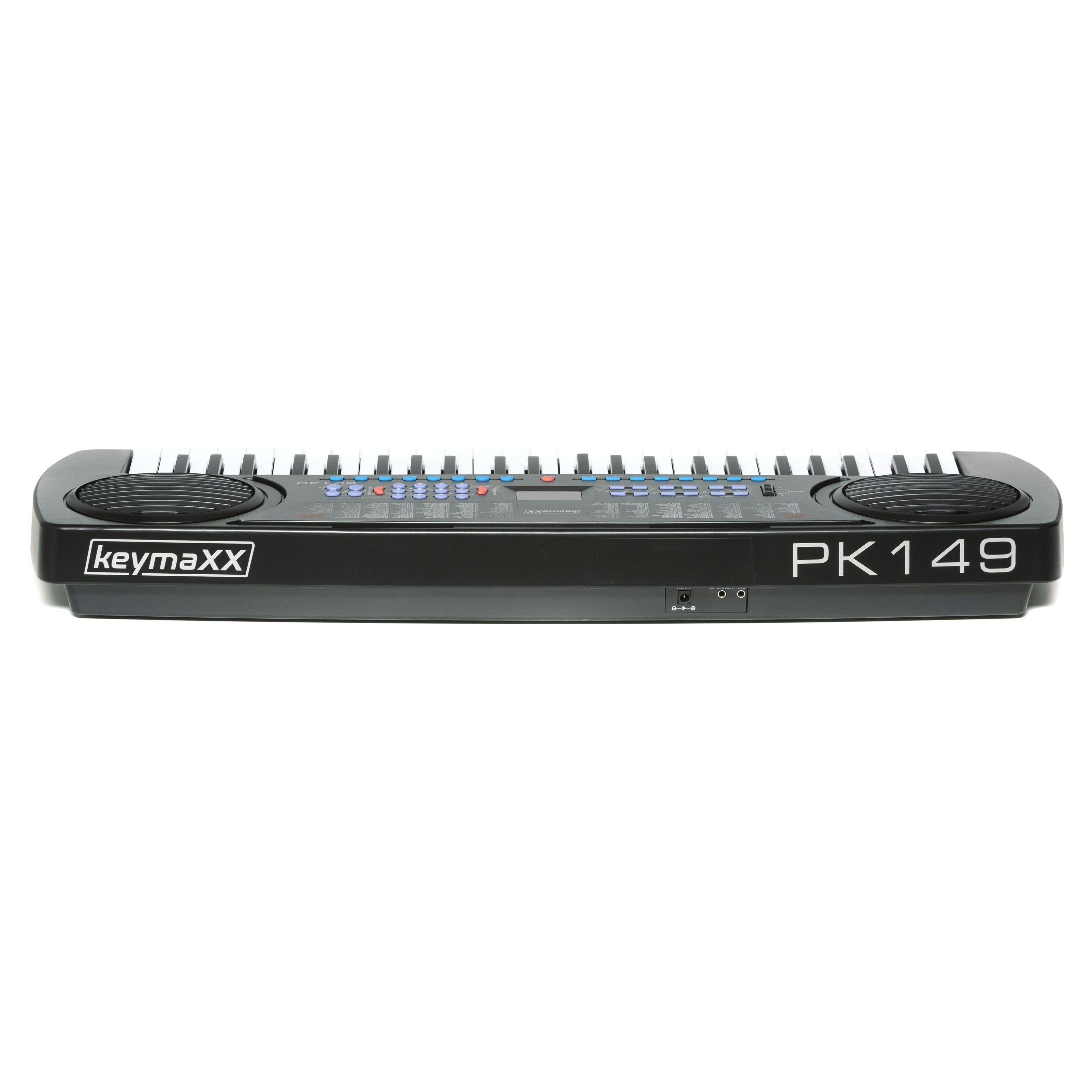 keymaXX Home-Keyboard (Kinder Keyboard mit 49 Tasten Mikrofon Notenhalter Effekte Aufnahmefunktion und 8 Demo Songs Keyboard lernen für Anfänger und Kinder schw – Bild 5 von 5