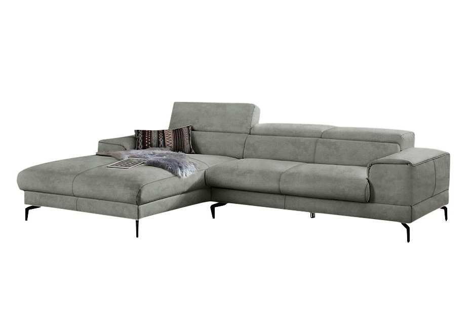 W.SCHILLIG Ecksofa piedroo, Kopfteilverstellung, wahlweise mit Sitztiefenverstellung, Breite 303cm