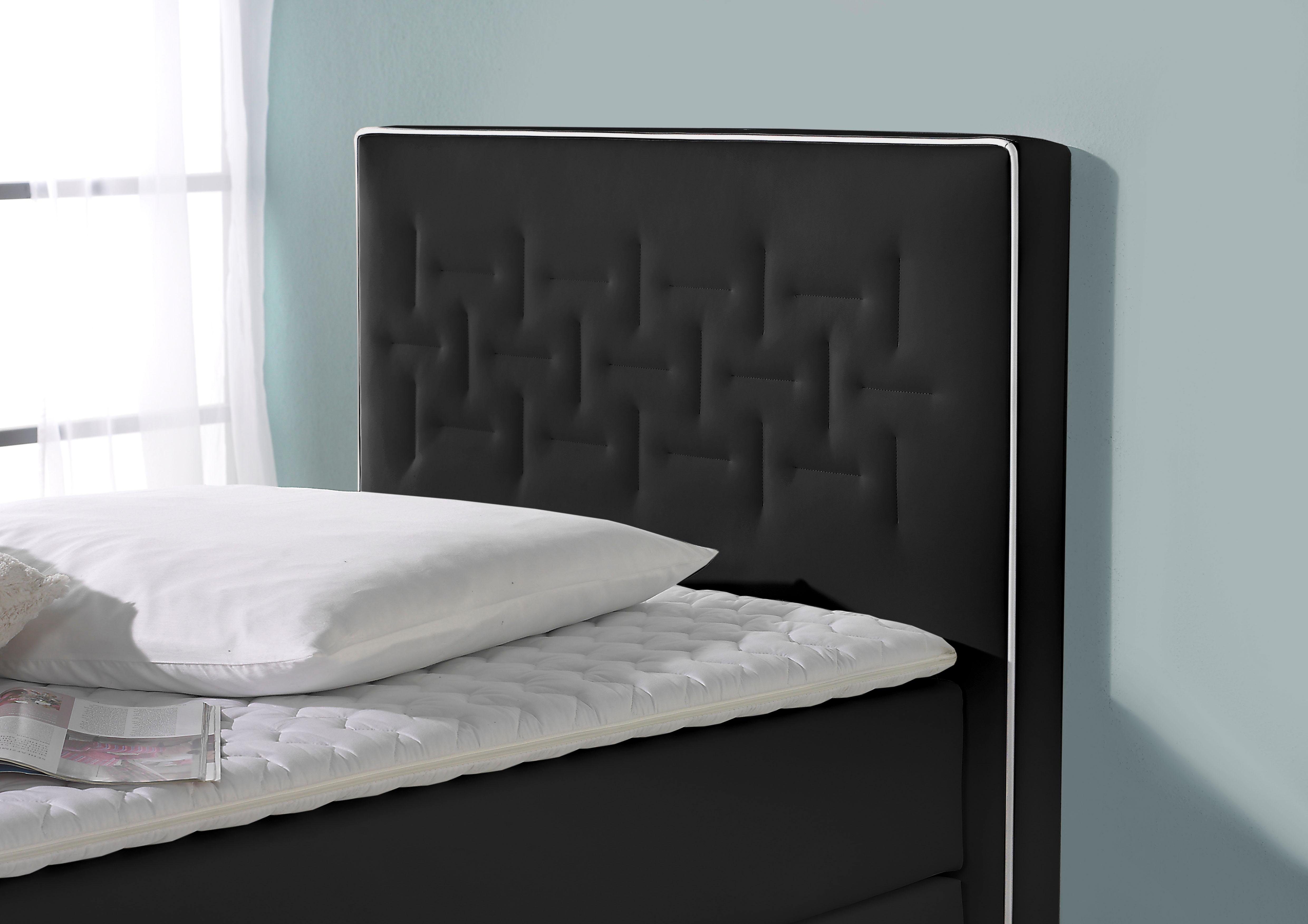 INOSIGN Boxspringbett "Coos" mit besonderer Steppung im Kopfteil, 3 Matratz günstig online kaufen