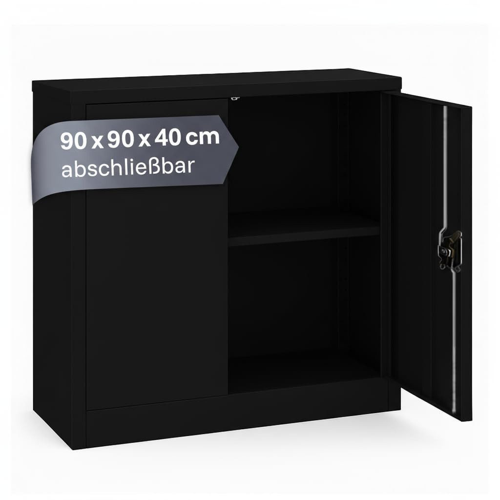 LagerZwei Aktenschrank Mehrzweckschrank 90x90x40 cm abschließbar