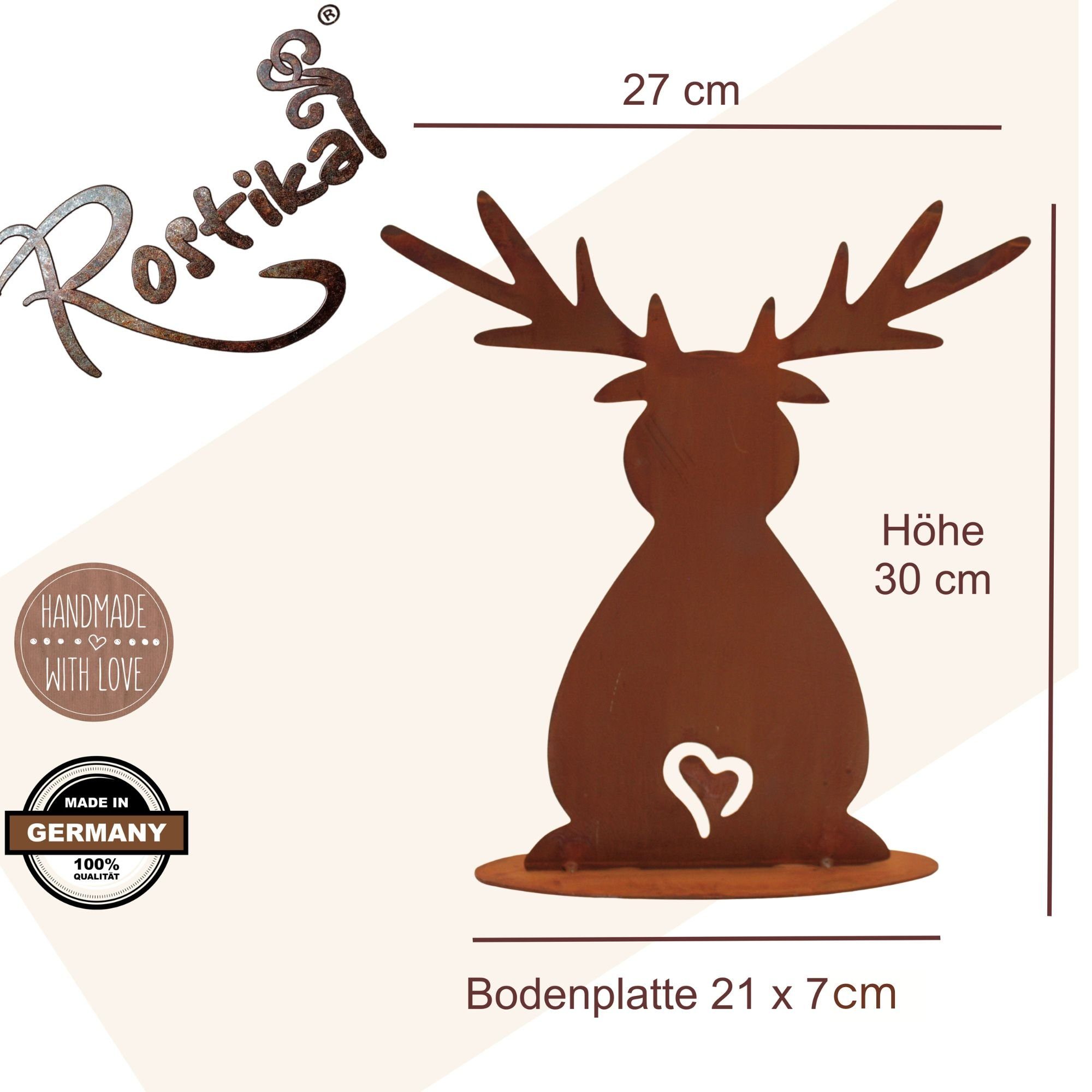 Rostikal Weihnachtsfigur Weihnachtsdeko Elch Deko Gartendeko günstig online kaufen