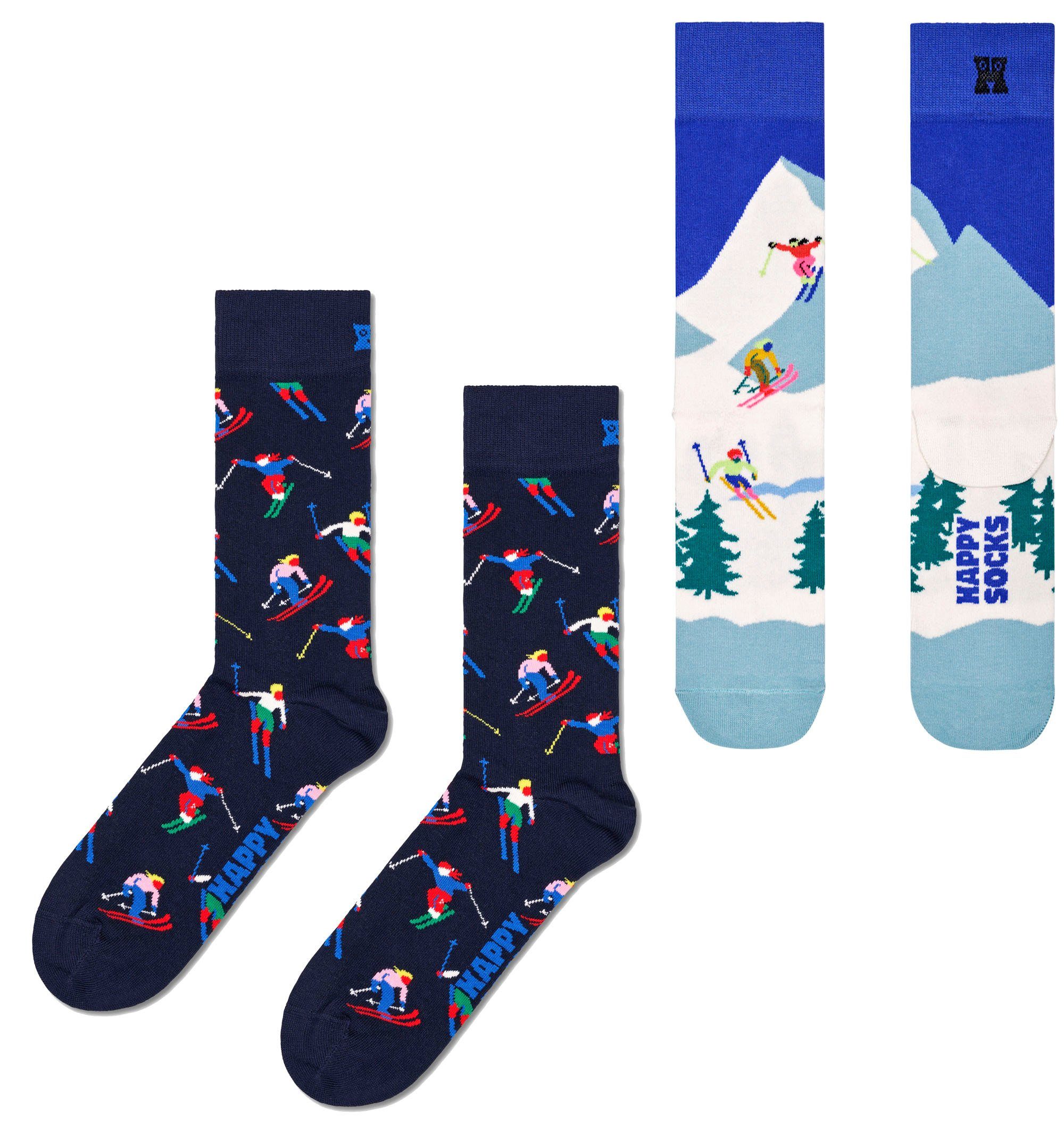 Skiing (2-Paar) Socken Socks Happy Socks