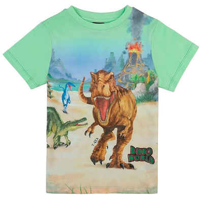 Dino World T-Shirt Dino World Dinosaurier T-Rex T-Shirt green ash (1-tlg)