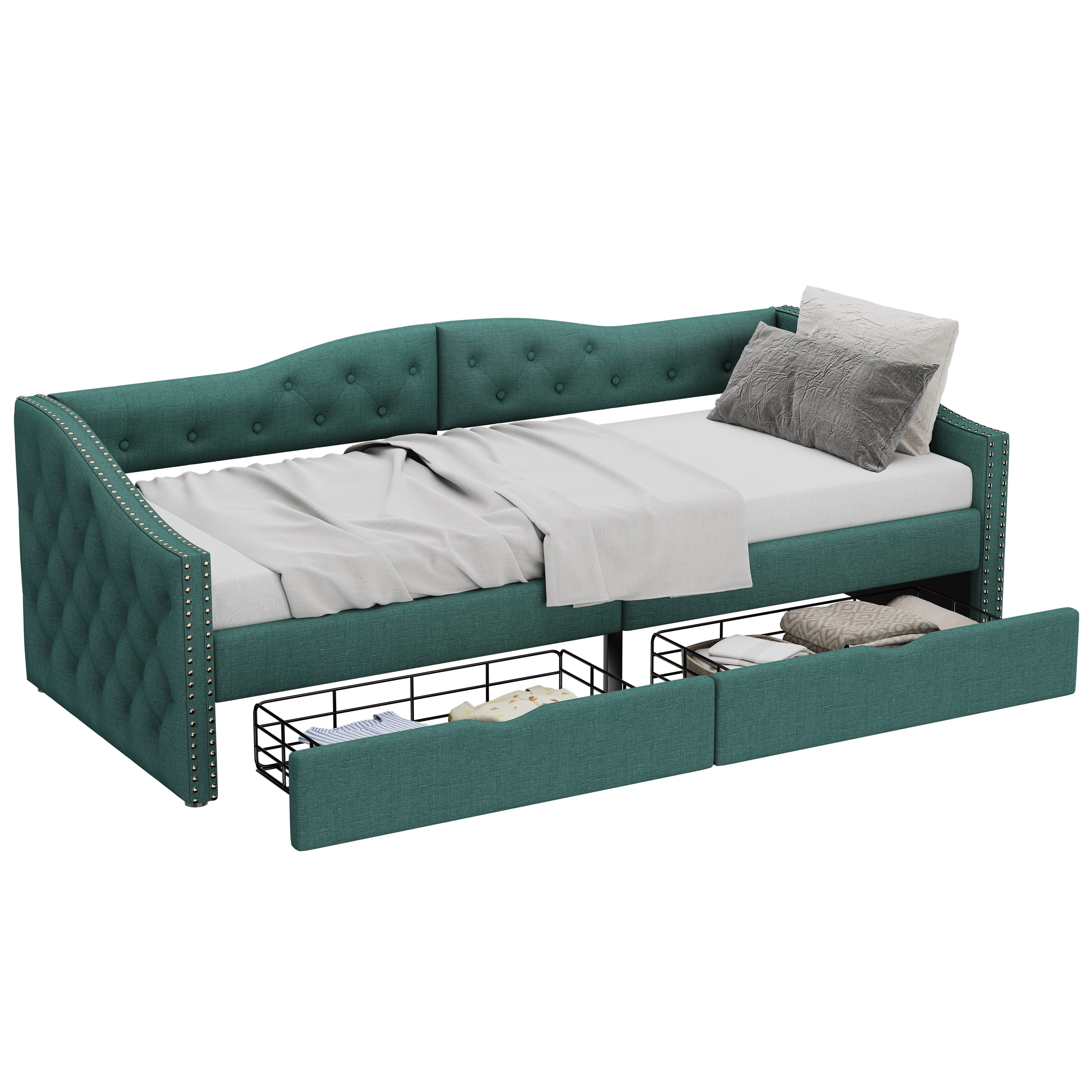 OKWISH Schlafsofa Tagesbett, Einzel-Tagesbett mit Schubladen, günstig online kaufen