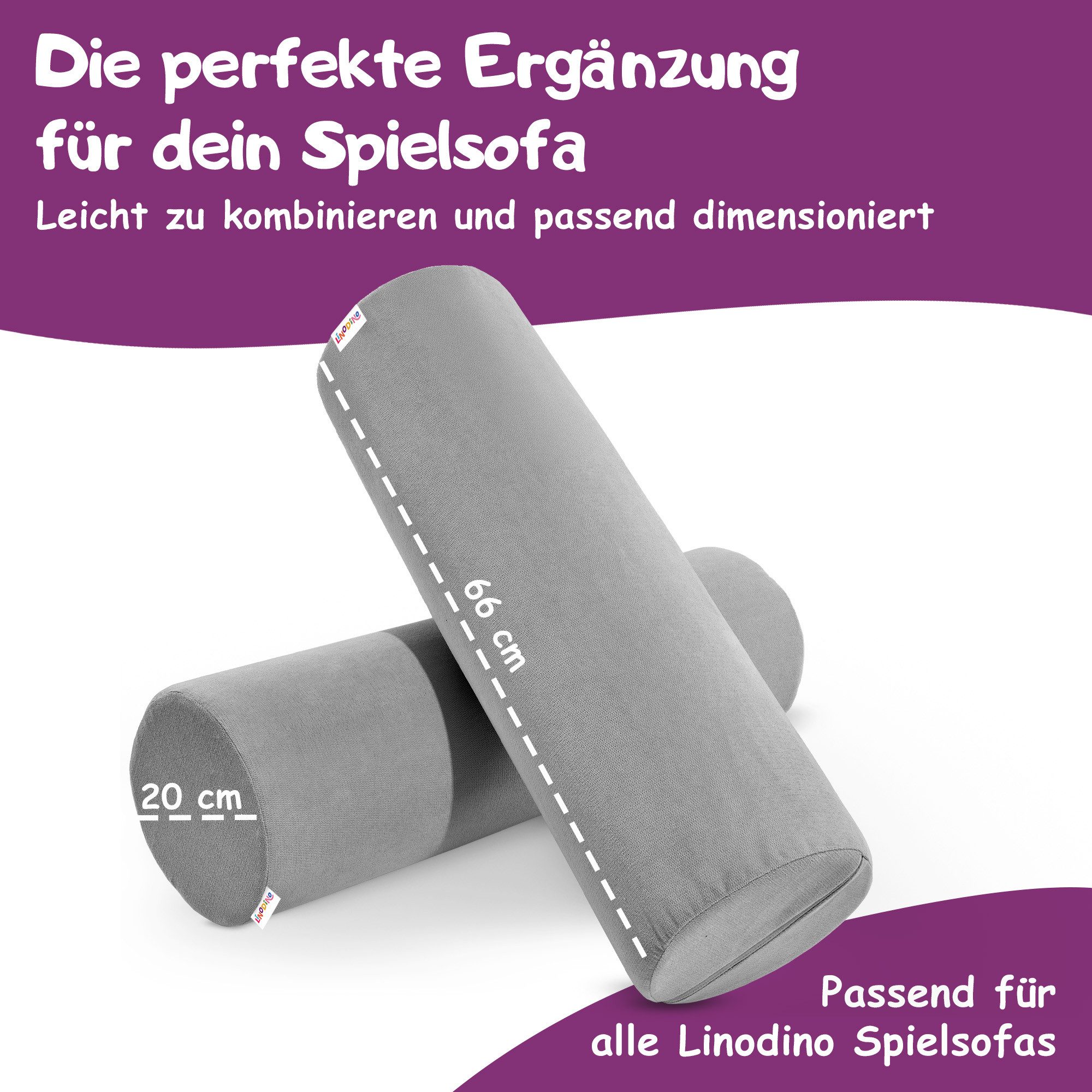 Linodino Kindersofa Kuschelrollen – kreatives Spielsofa Add-on Bauteil zur günstig online kaufen