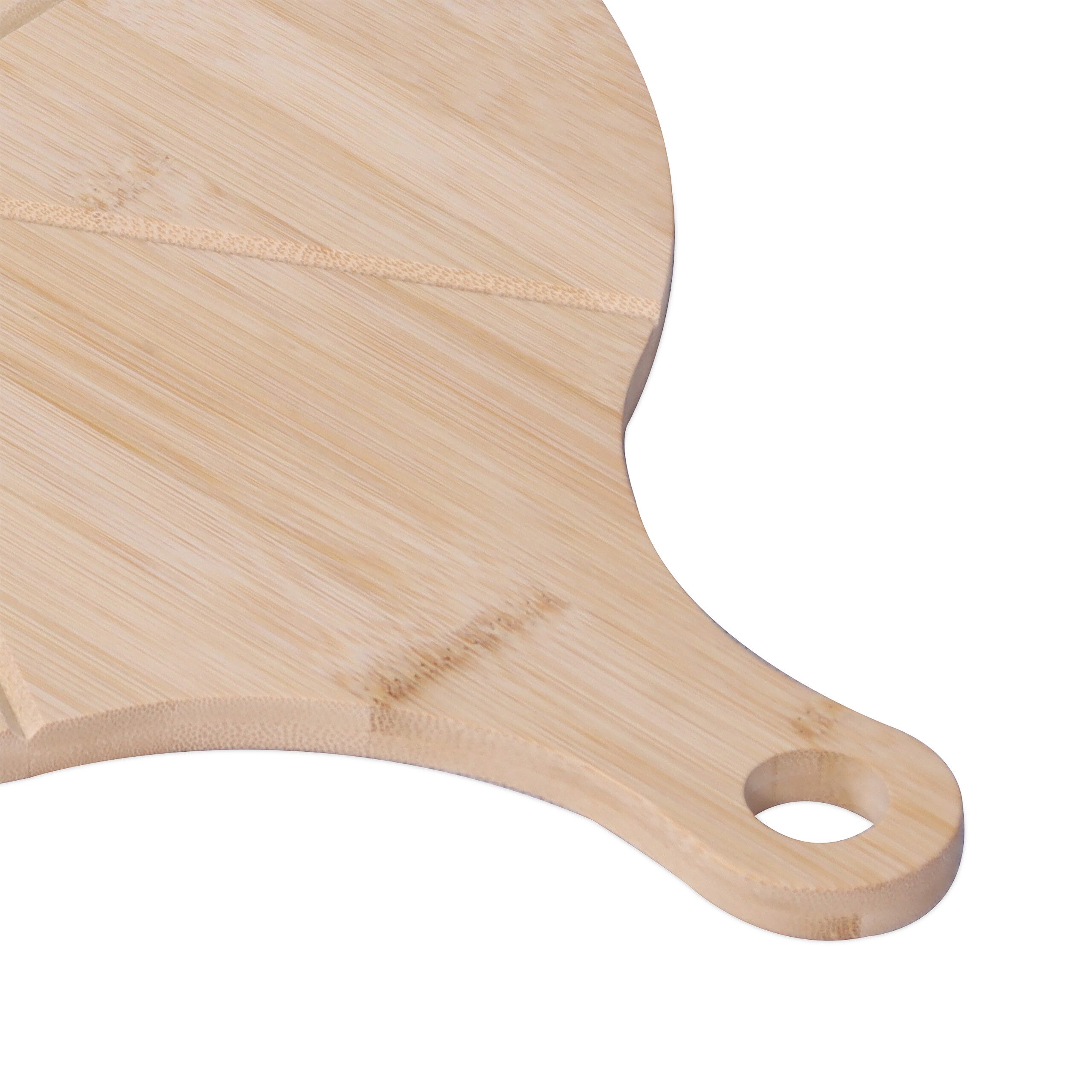 relaxdays Pizzateller 6x Bambus Pizzateller