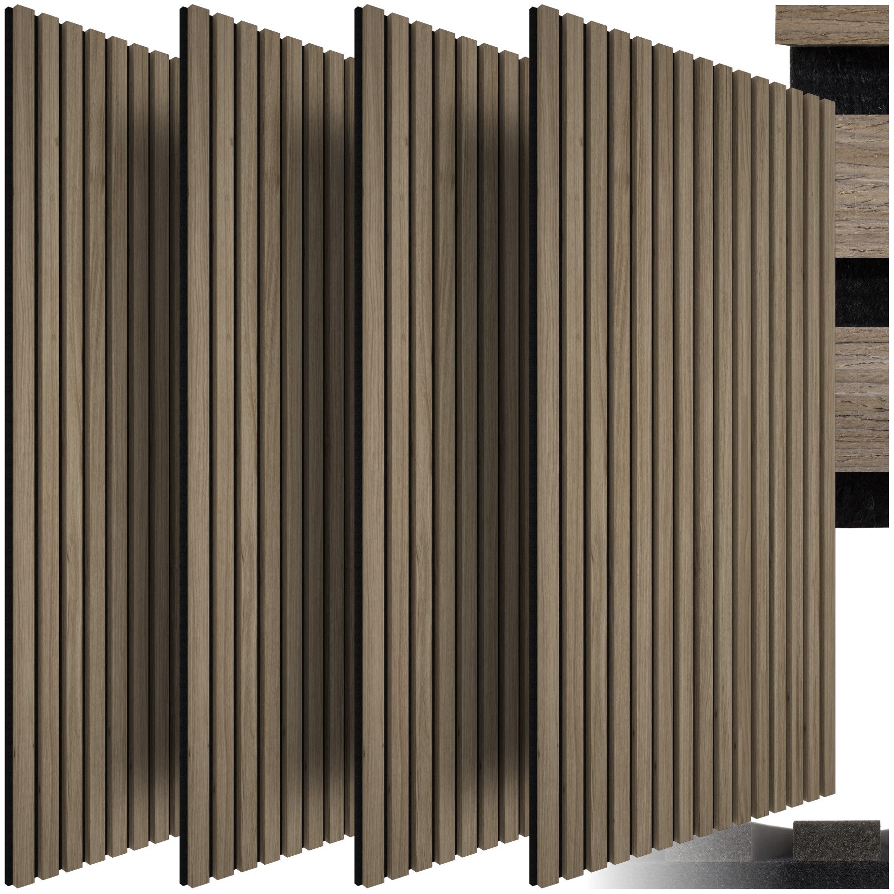 tectake Wandpaneel Akustikpaneele, BxL: 60x120 cm, günstig online kaufen