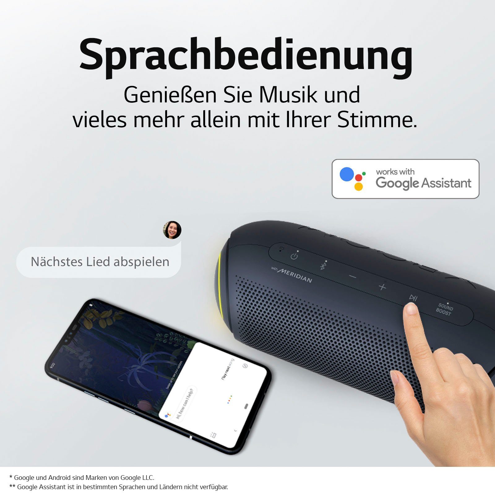 Bluetooth-Lautsprecher XBOOM PL5 Go LG Stereo Multipoint-Anbindung) (Bluetooth,