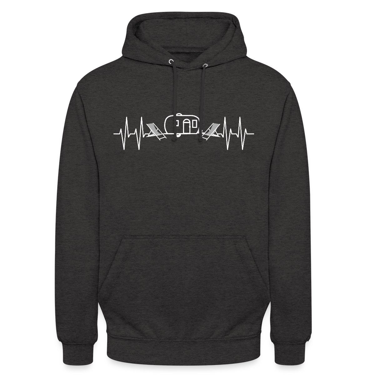 Hoodie Camping Herzschlag Unisex Hoodie