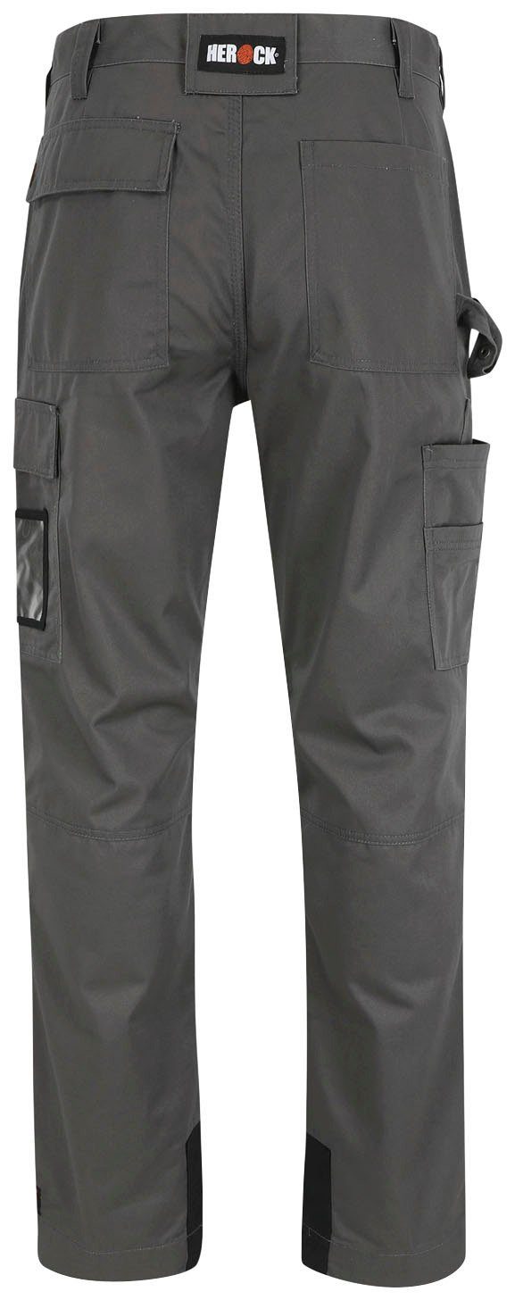 Herock Arbeitshose TITAN HOSE SHORTLEG grau 12 3-Naht, sehr wasserabweisend, Kurzgröβe, angenehm Taschen