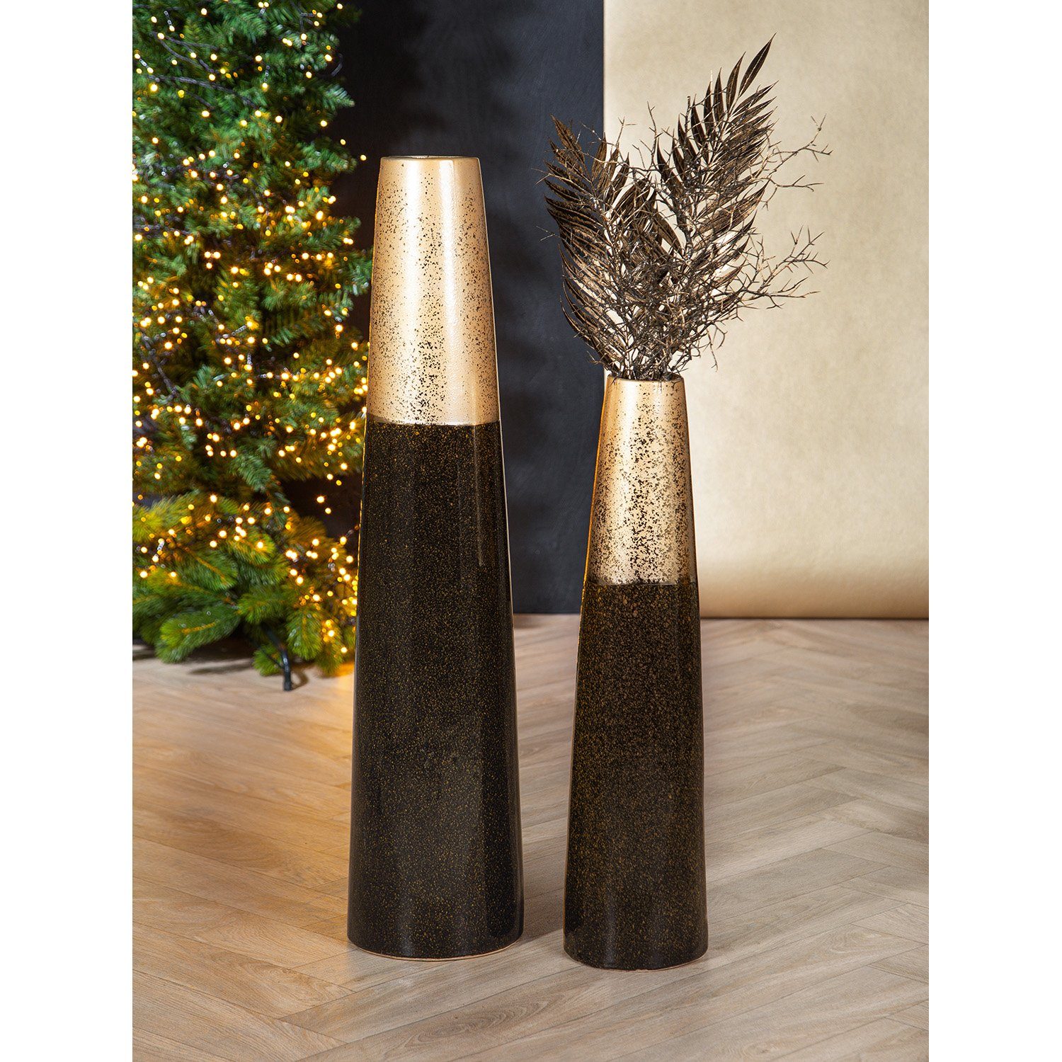 GILDE Dekovase MACCHIA Vase - braun günstig online kaufen