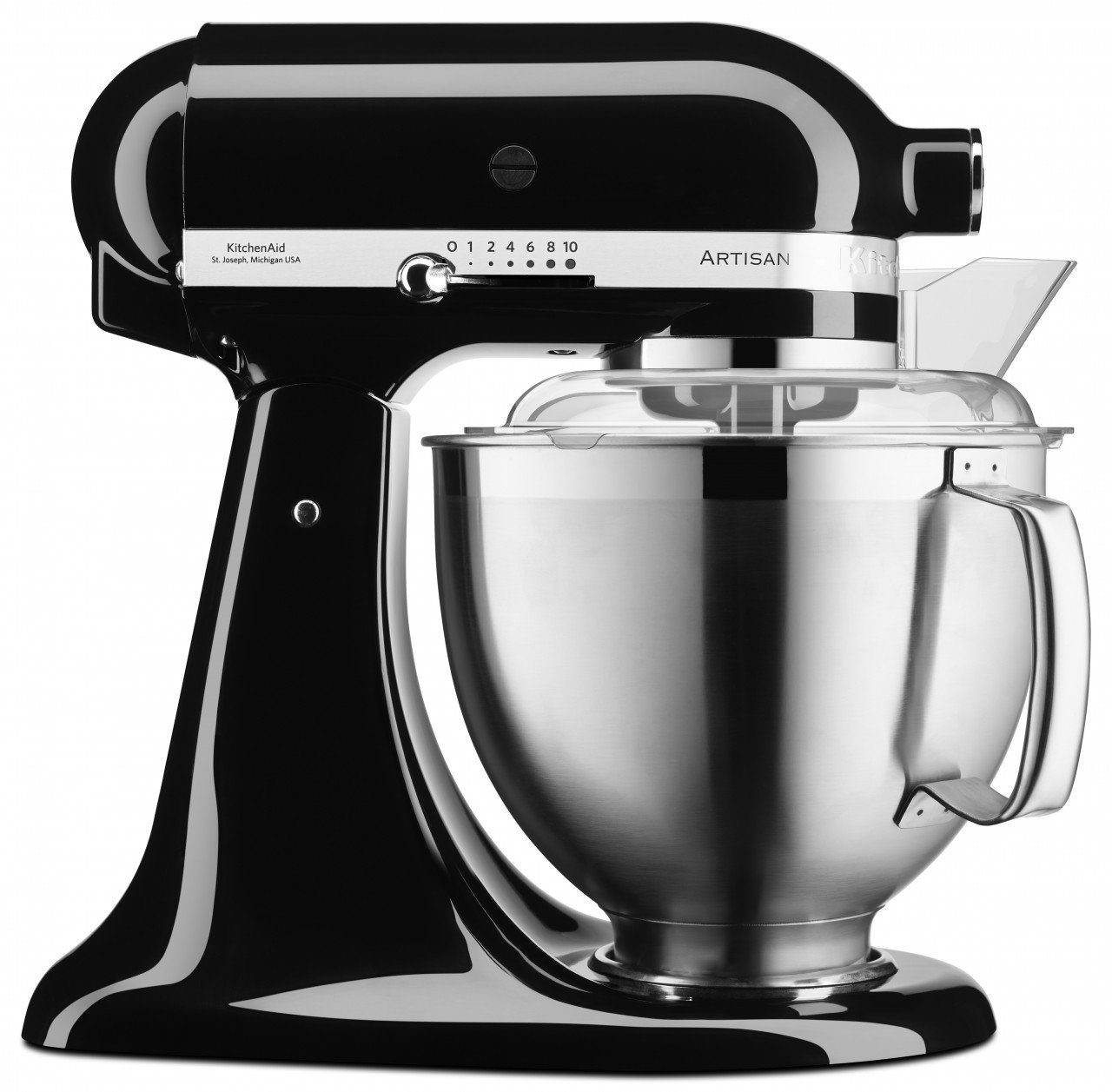 KitchenAid Küchenmaschine KitchenAid 4,8 L 5KSM185 Artisan Küchenmaschine Tschimmlover Onyx Schwarz