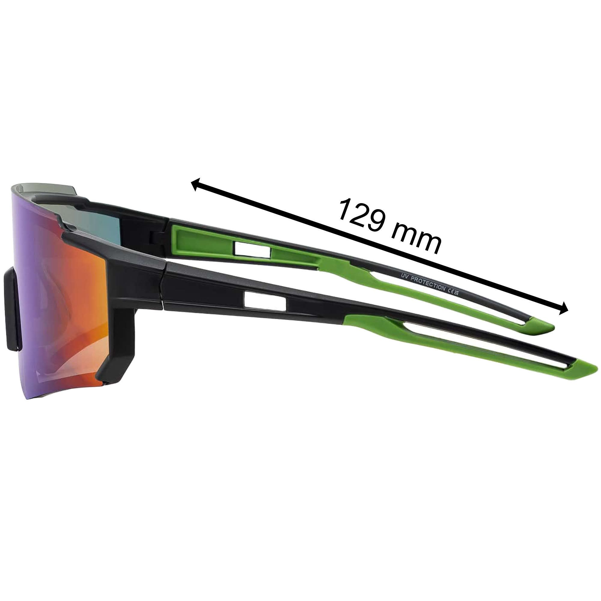 BEZLIT Eyewear Pilotenbrille Unisex Sonnenbrille Sportlich verspiegelt (1-St) mit schwarzen Linsen, Rot/Gelb, Blau und Blau Lila – Bild 4 von 5
