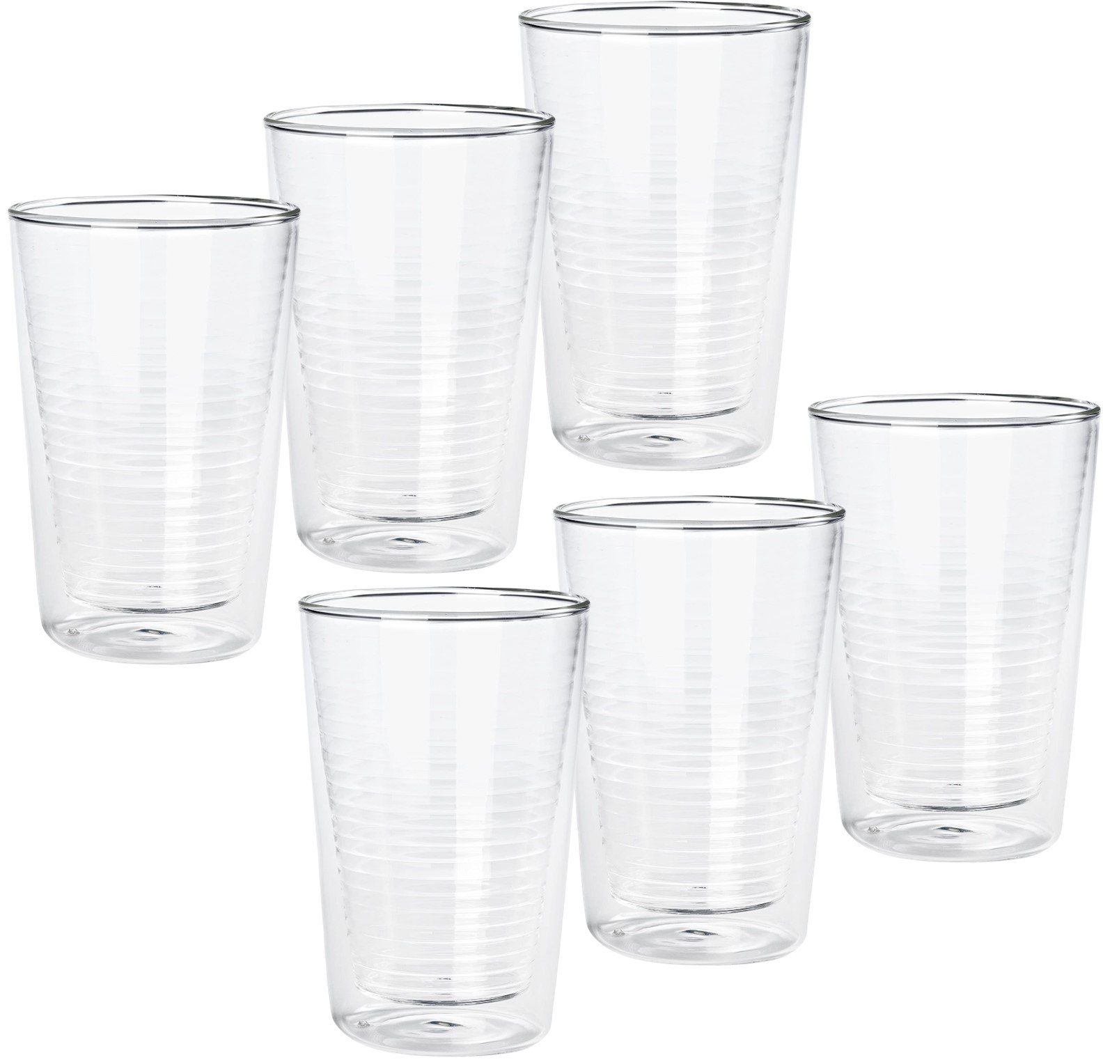 Latte-Macchiato-Glas Doppelwandige Gläser 310ml Latte Macchiato Gläser - 6 Stück