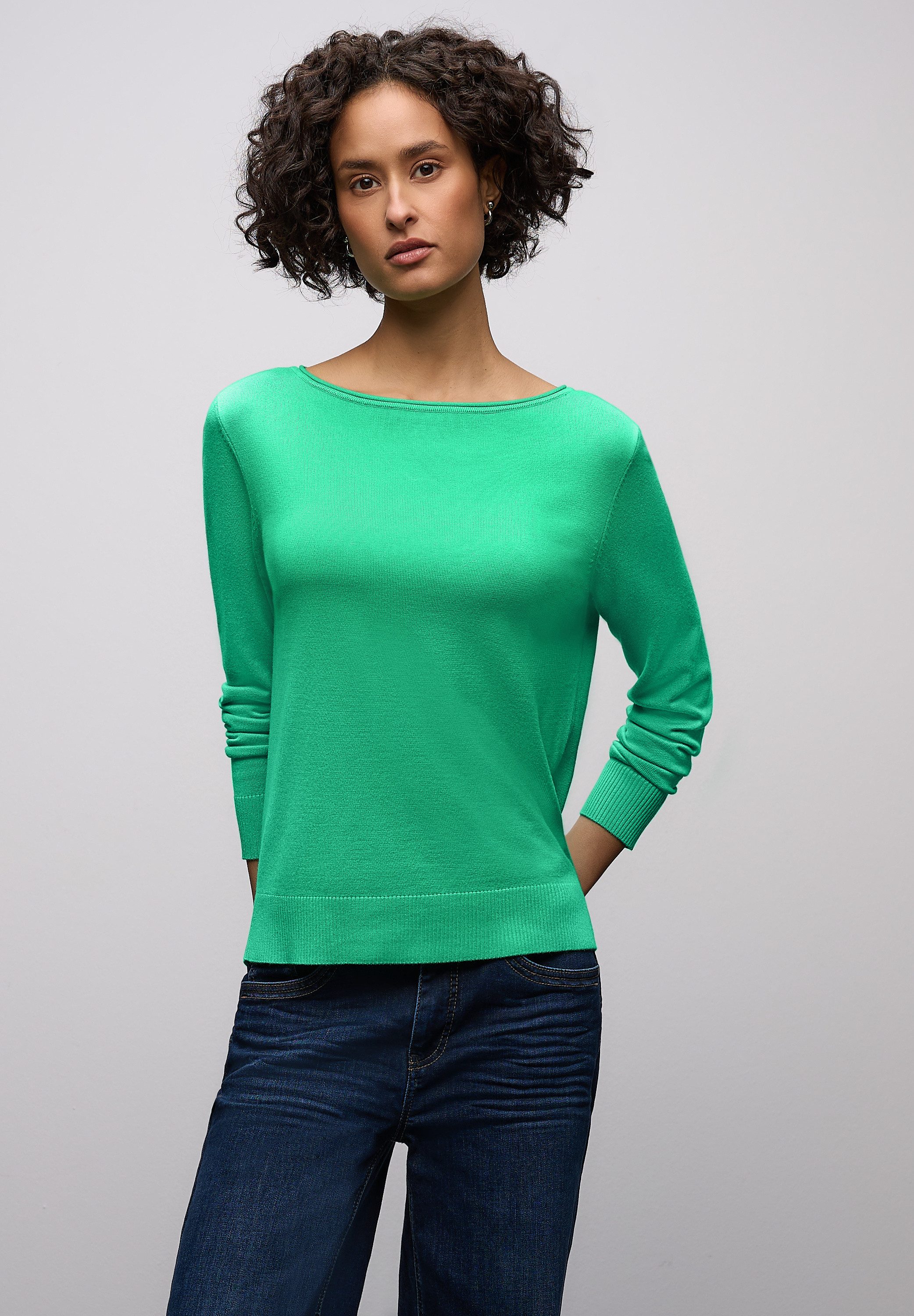 STREET ONE Longpullover mit Strick-Detail