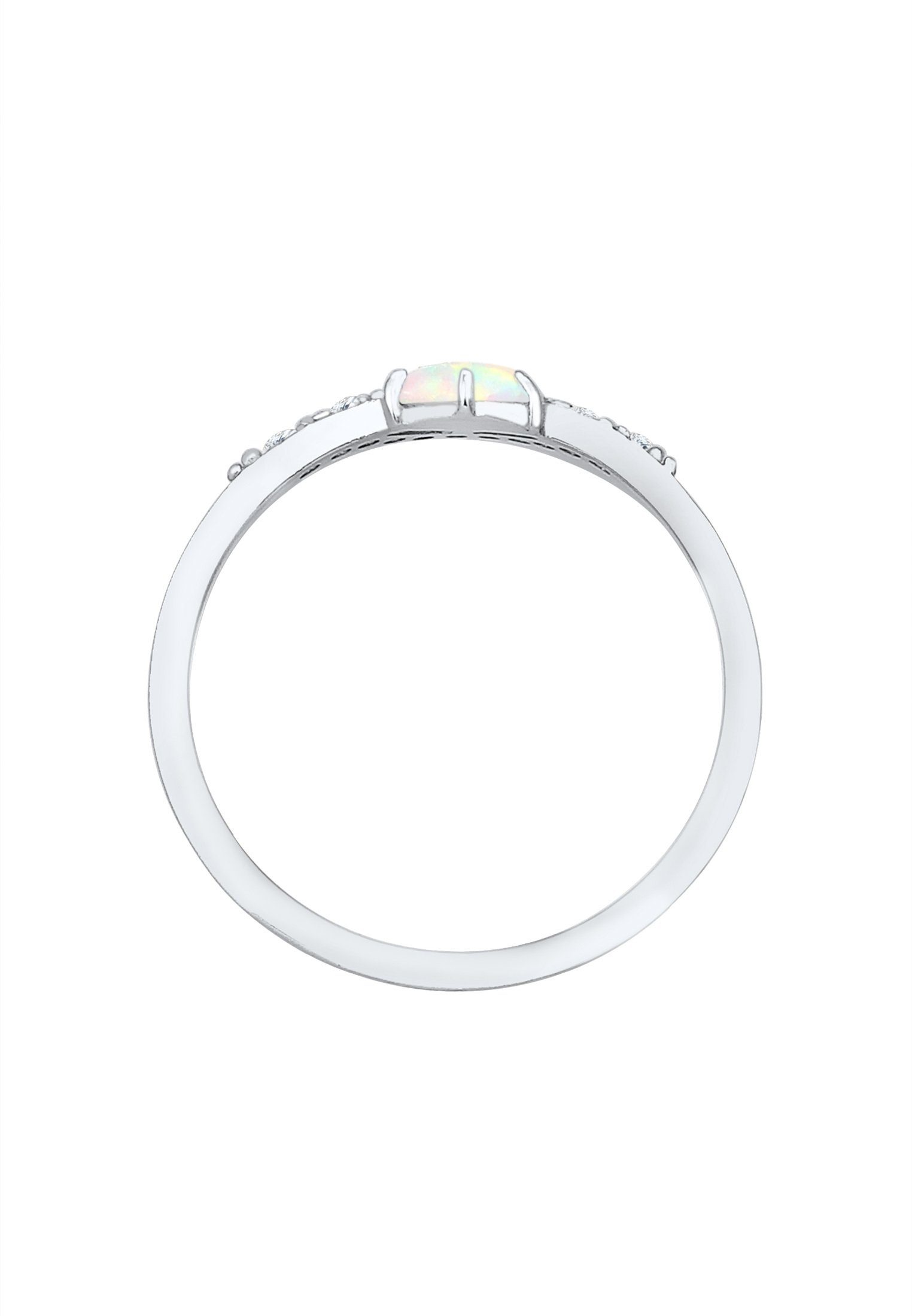 Elli Verlobungsring Elli Ring Vintage Design Zirkonia Marquise Opal 925er Silber