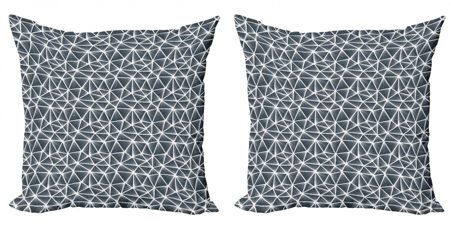 Stück), Abakuhaus Kissenbezüge Accent Formen Doppelseitiger Linien Modern Geometrisch Dreieckige Digitaldruck, (2