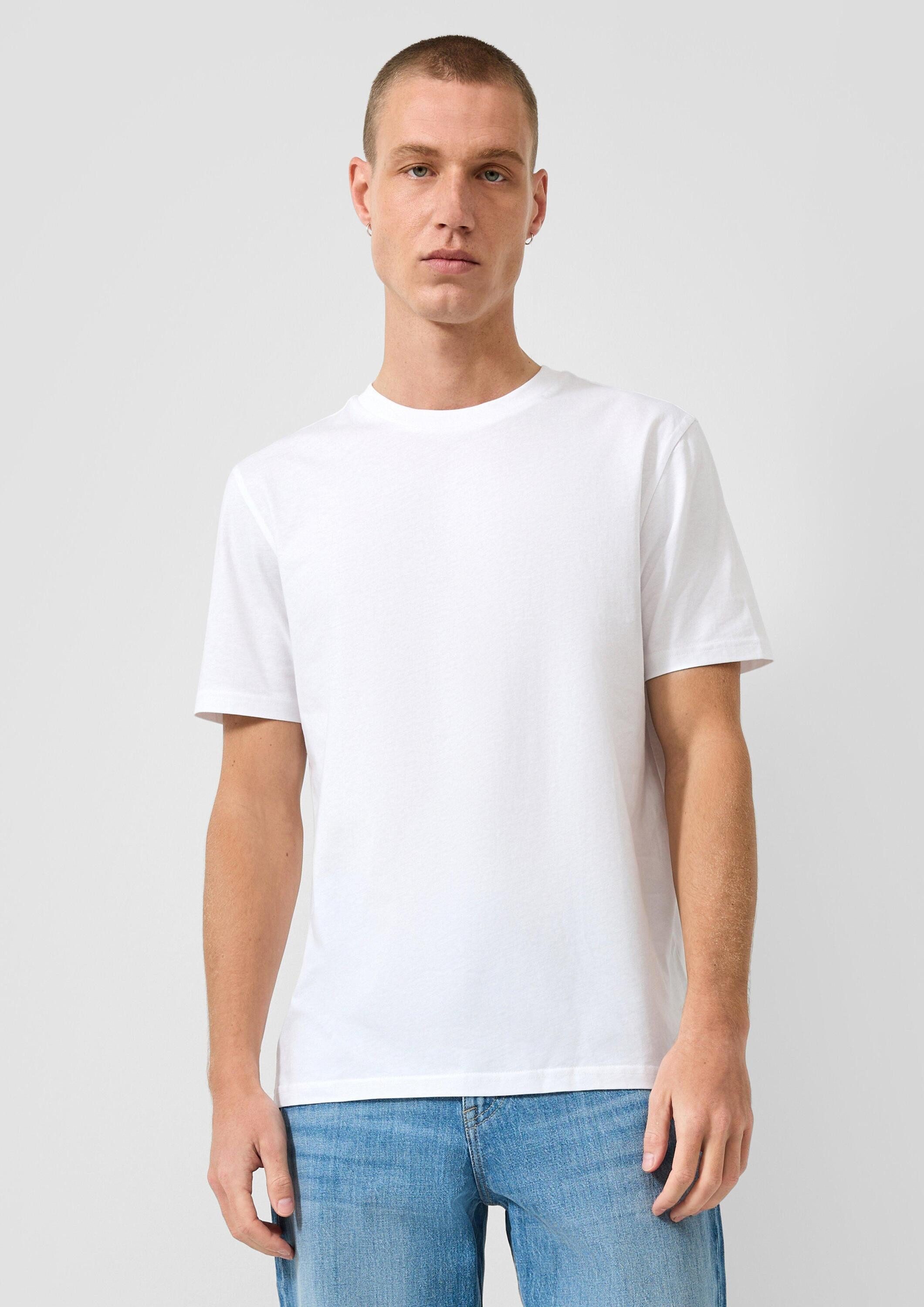 QS Kurzarmshirt T-Shirt Doppelpack: Regular Fit-Shirt mit Rundhals
