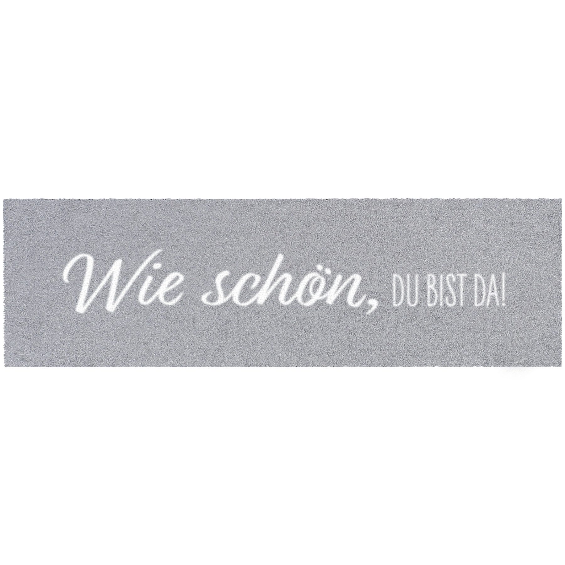 MOCAVI Fußmatte Läufer klein 30x100 Mat Wie schön, du bist da, grau, Läufer klein, Höhe: 300 mm