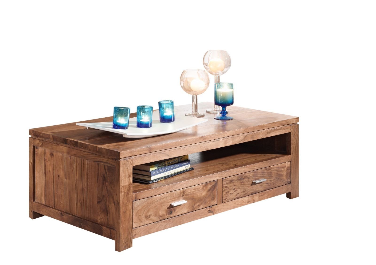 Massivmoebel24 Couchtisch SHAMAN (Couchtisch Akazie 110x60x40 günstig online kaufen