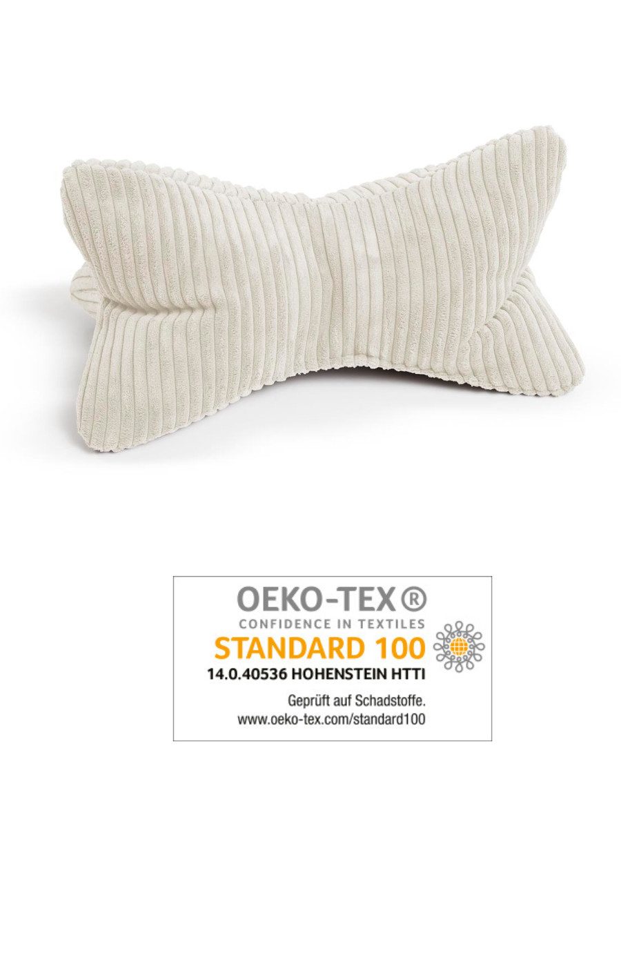 Magma Heimtex Kopfkissen Leseknochen Shara ergonomische Form, Füllung: Polyester, 1 teilig, Flauschcord