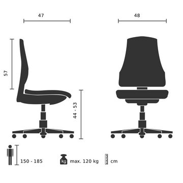 hjh OFFICE Drehstuhl Profi Bürostuhl PORTO ECO I Stoff ohne Armlehnen (1 St), Schreibtischstuhl ergonomisch