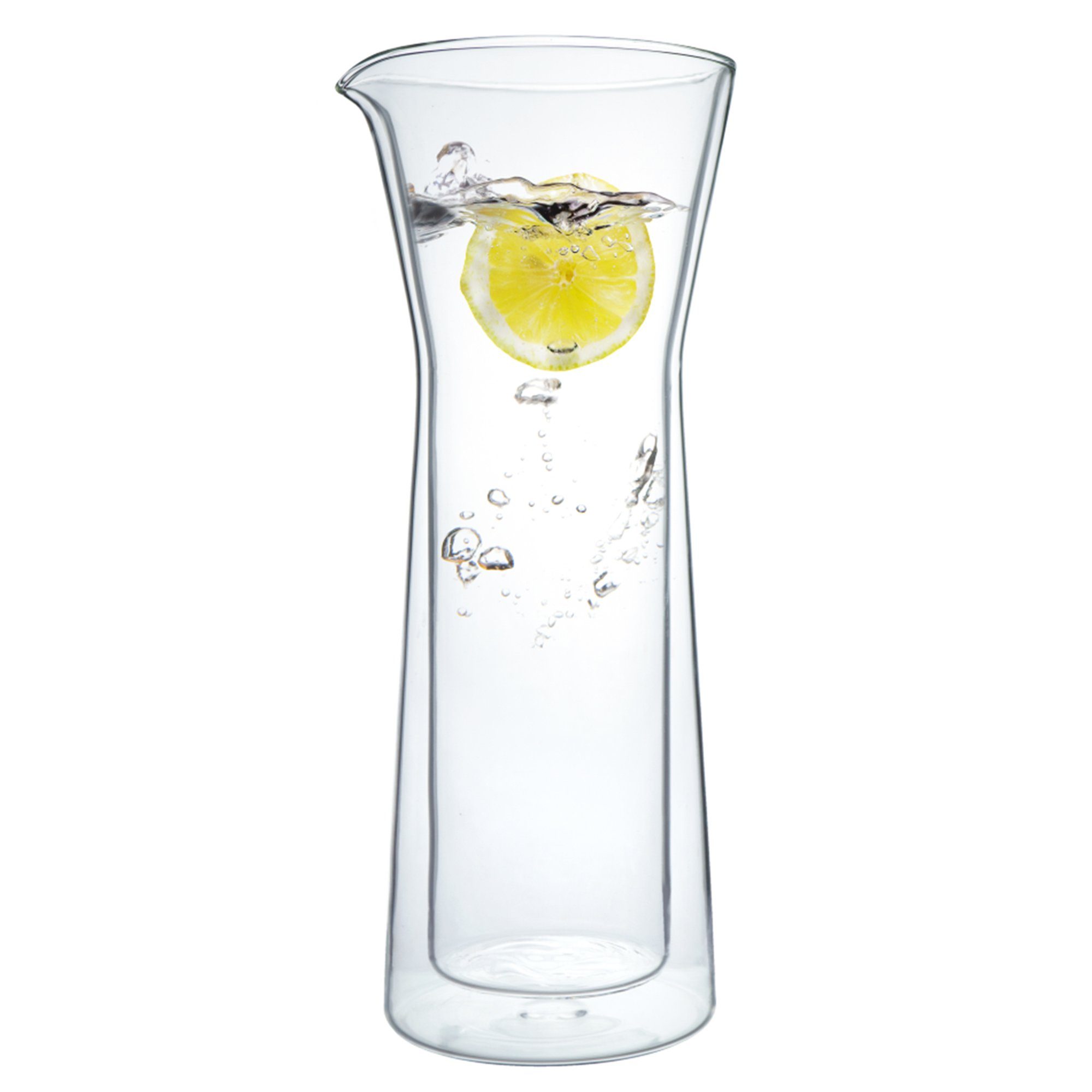Moritz & Moritz Karaffe Glaskaraffe, (690ml, 1-tlg), Doppelwandige Teekanne