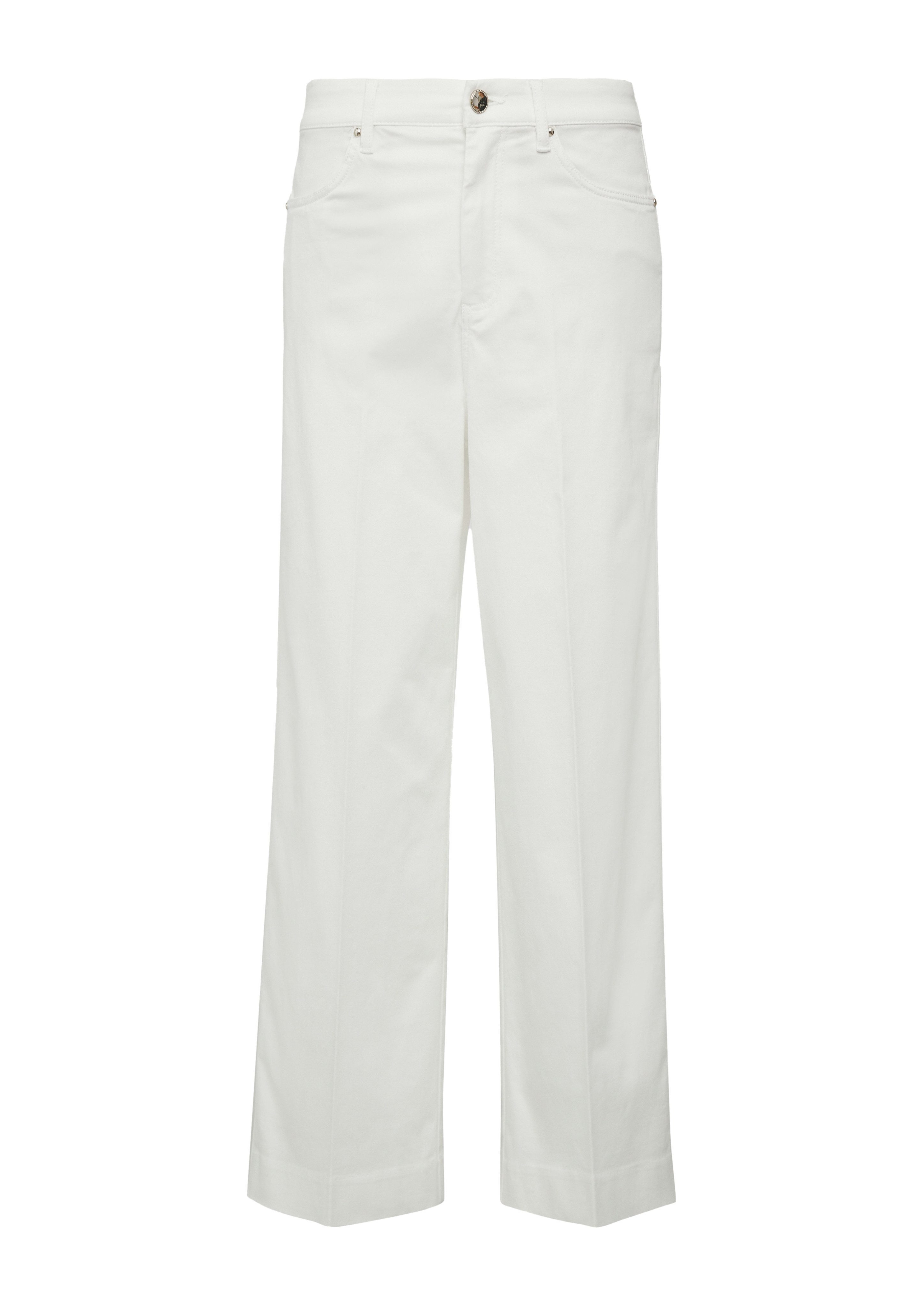 s.Oliver BLACK LABEL 7/8-Jeans mit geradem Bein und Buntfalte