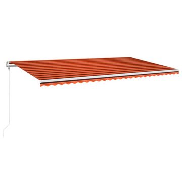 furnicato Markise Automatisch Einziehbar 600x350 cm Orange und Braun