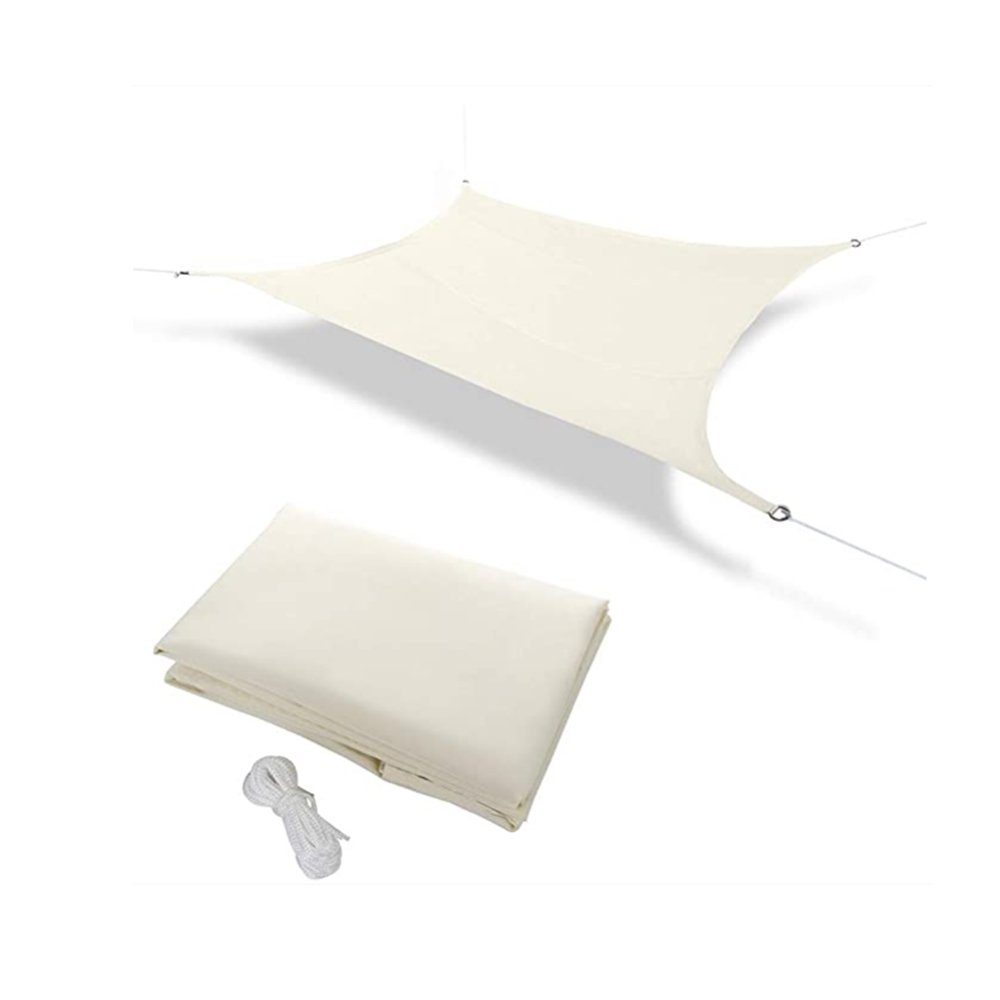 PROMAFIT Maia rectangular sunshade sail, 3x2 m, waterproof, with 90 LED lights, offers 95% UV protection
