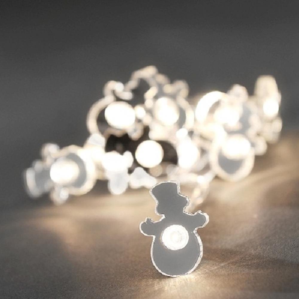 KONSTSMIDE LED-Lichterkette 3187-103 LED Deko Lichterkette 10er Schneemann