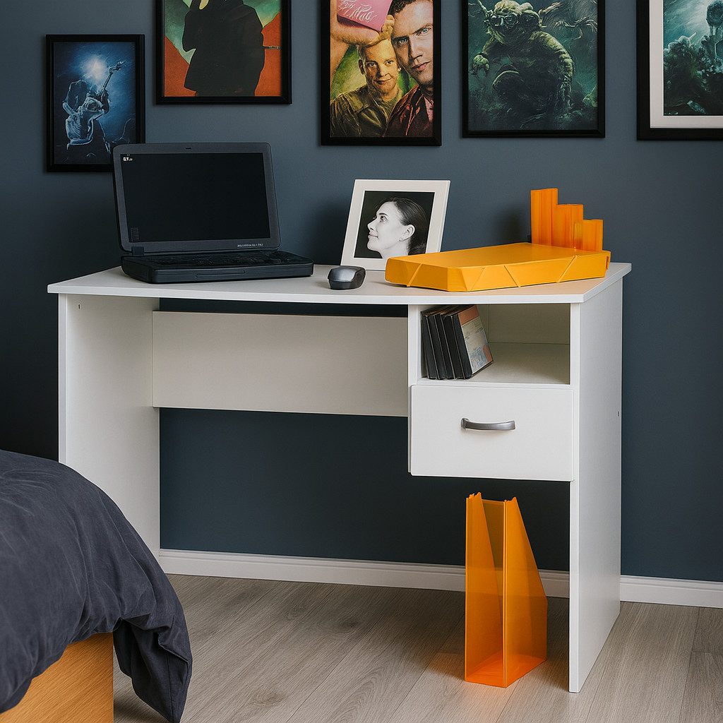 bv-vertrieb Schreibtisch Schülerschreibtisch Computertisch mit Schublade und Ablagefach