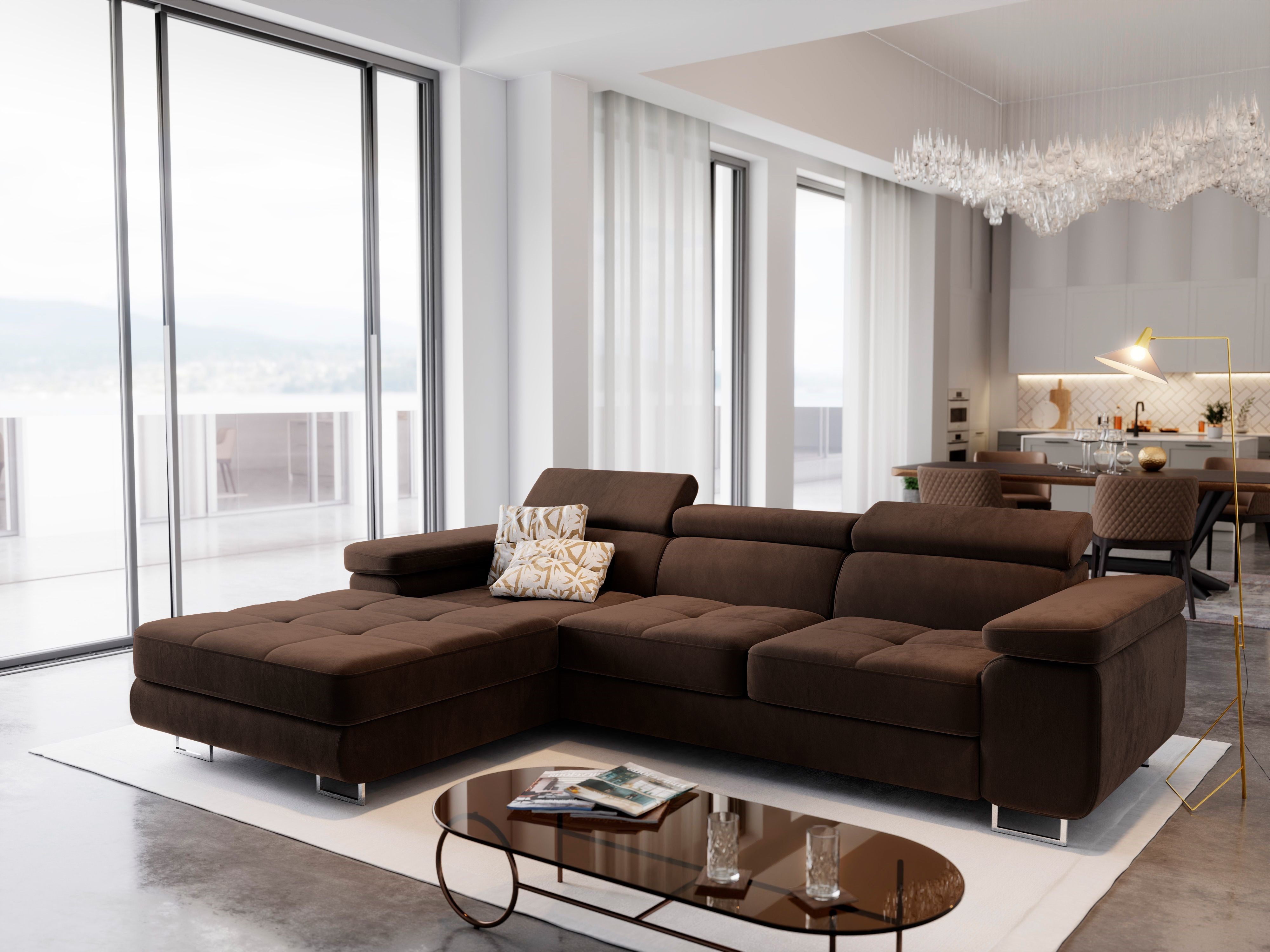 Masseno Ecksofa ELMA mit Schlaffunktion L-Form, günstig online kaufen