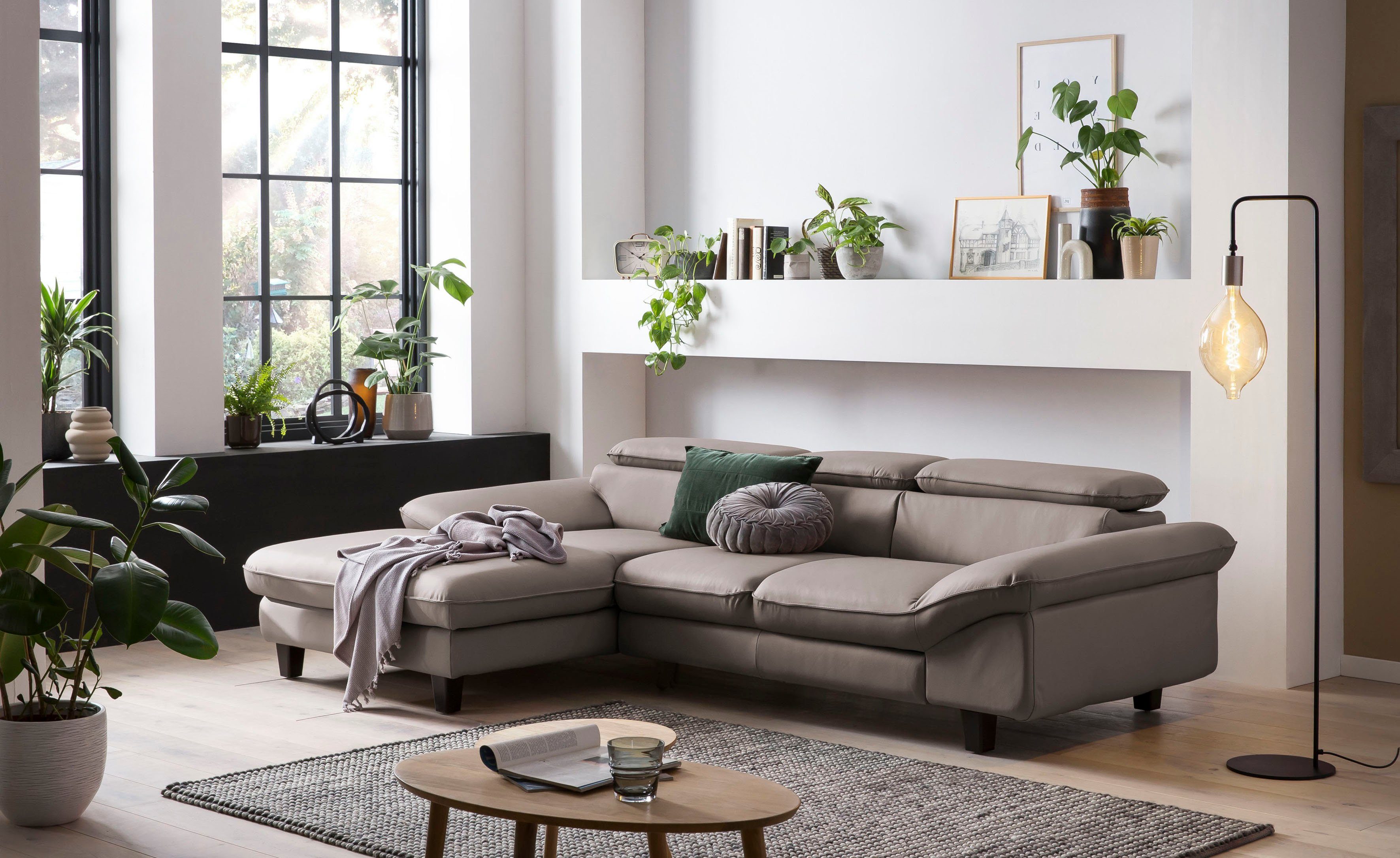 Home affaire Ecksofa "Pilot L-Form" mit Kopfteilverstellung, wahlweise mit günstig online kaufen