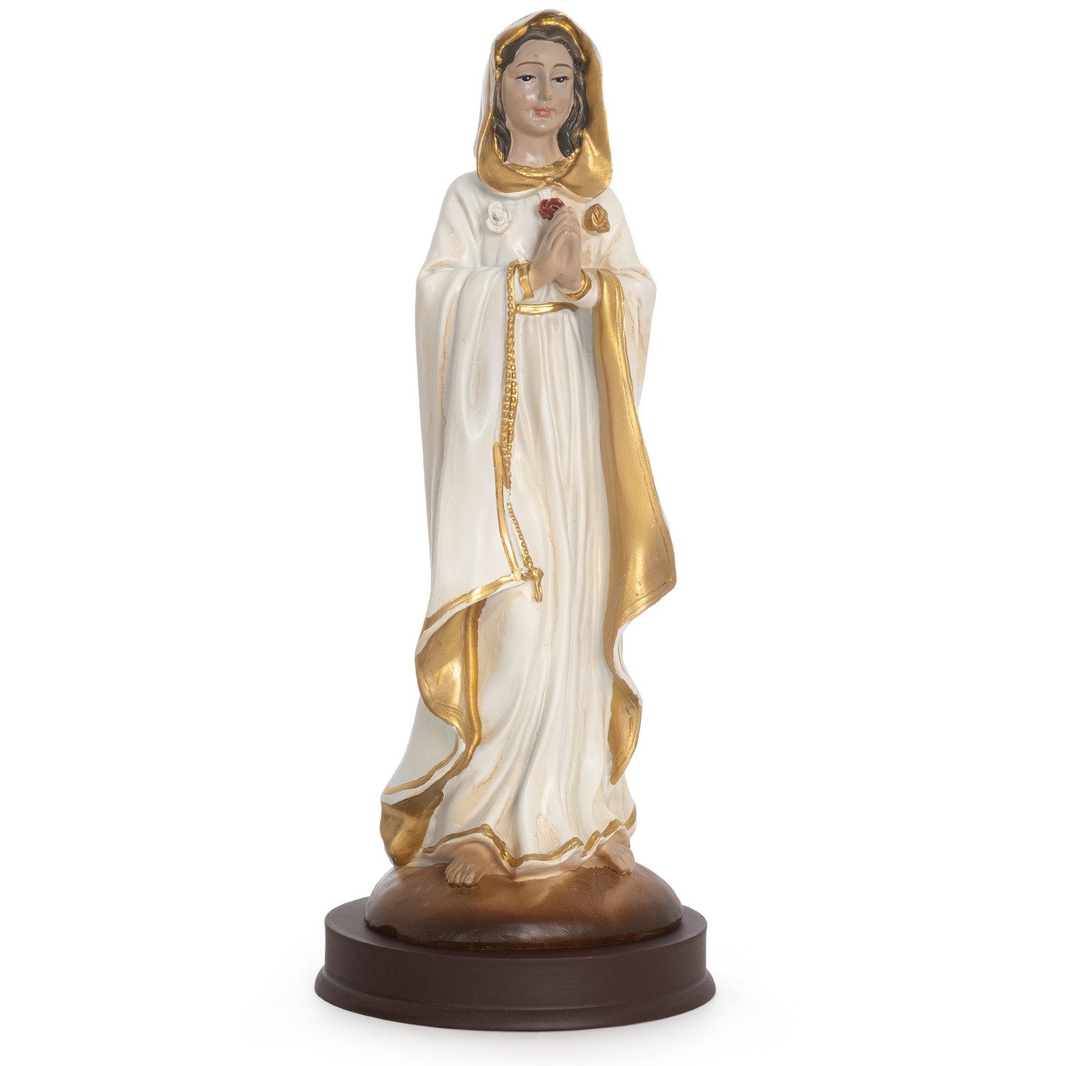 Moritz Dekofigur Jungfrau Maria Statue 22,5 cm – Marienfigur mit Akzent Heiligenfigur, Polyresin Figuren Deko Geschenk Geometrische TierFigur Modern Skulptur