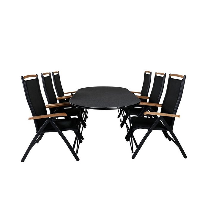 ebuy24 Garten-Essgruppe Viga Gartenset Tisch 100x200cm und 6 Stühle 5pos P