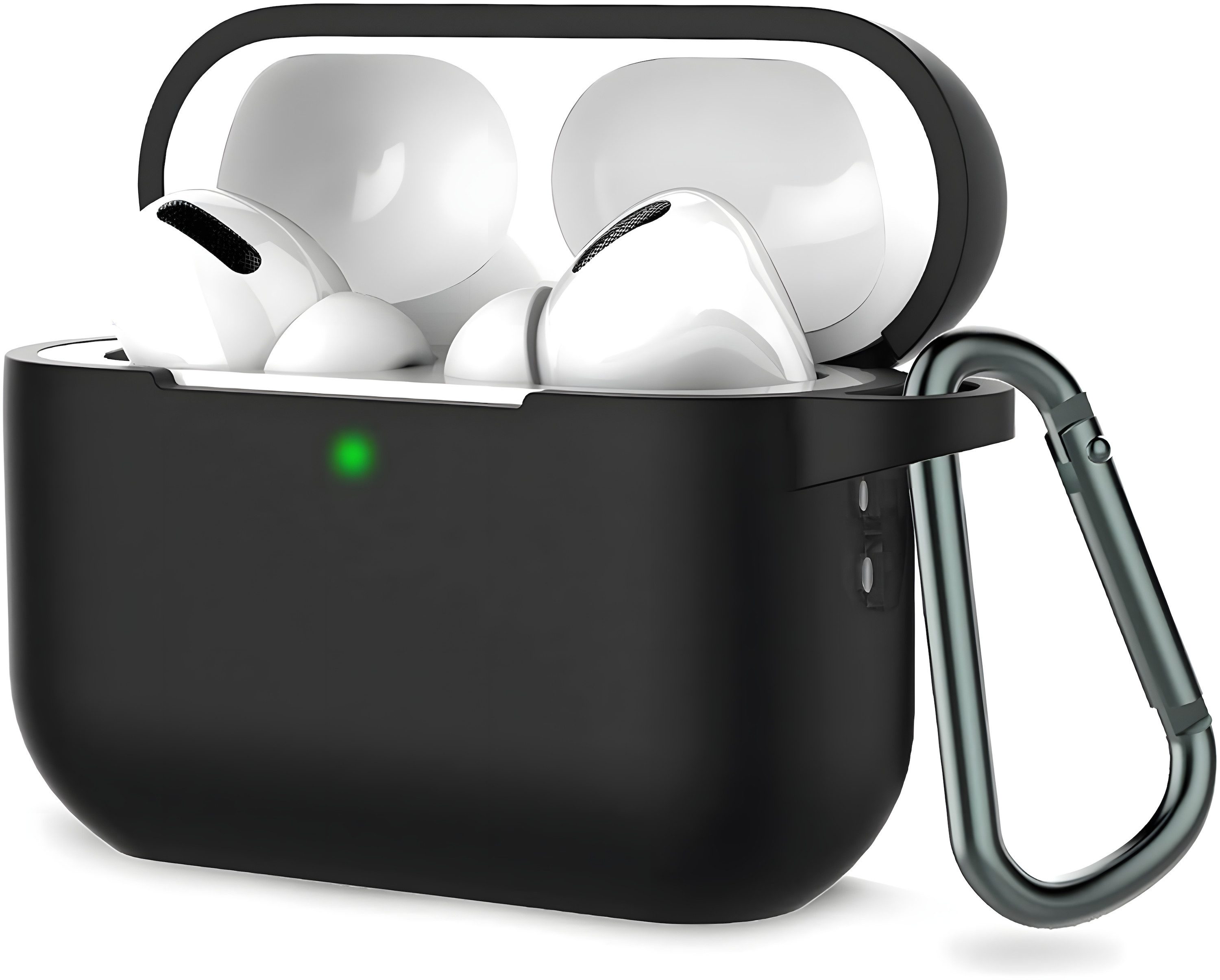 AVANA Kopfhörer-Schutzhülle Hülle für Apple AirPods Pro 2 Generation Schutzhülle 360° Cover Case, Slim Fit, Ladecase Tasche, Schwarz