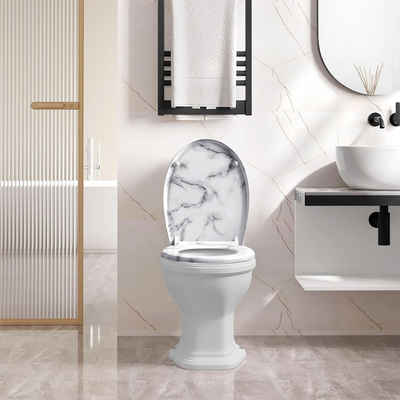 Woltu WC-Sitz (1-St), Toilettendeckel mit Absenkautomatik, 175 kg belastbar